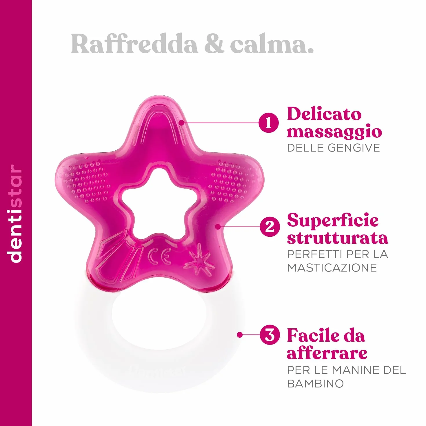 Dentistar Set di 2 Massaggiagengive Rinfrescanti per Bambini - Giocattolo Dentizione Senza BPA Turchese