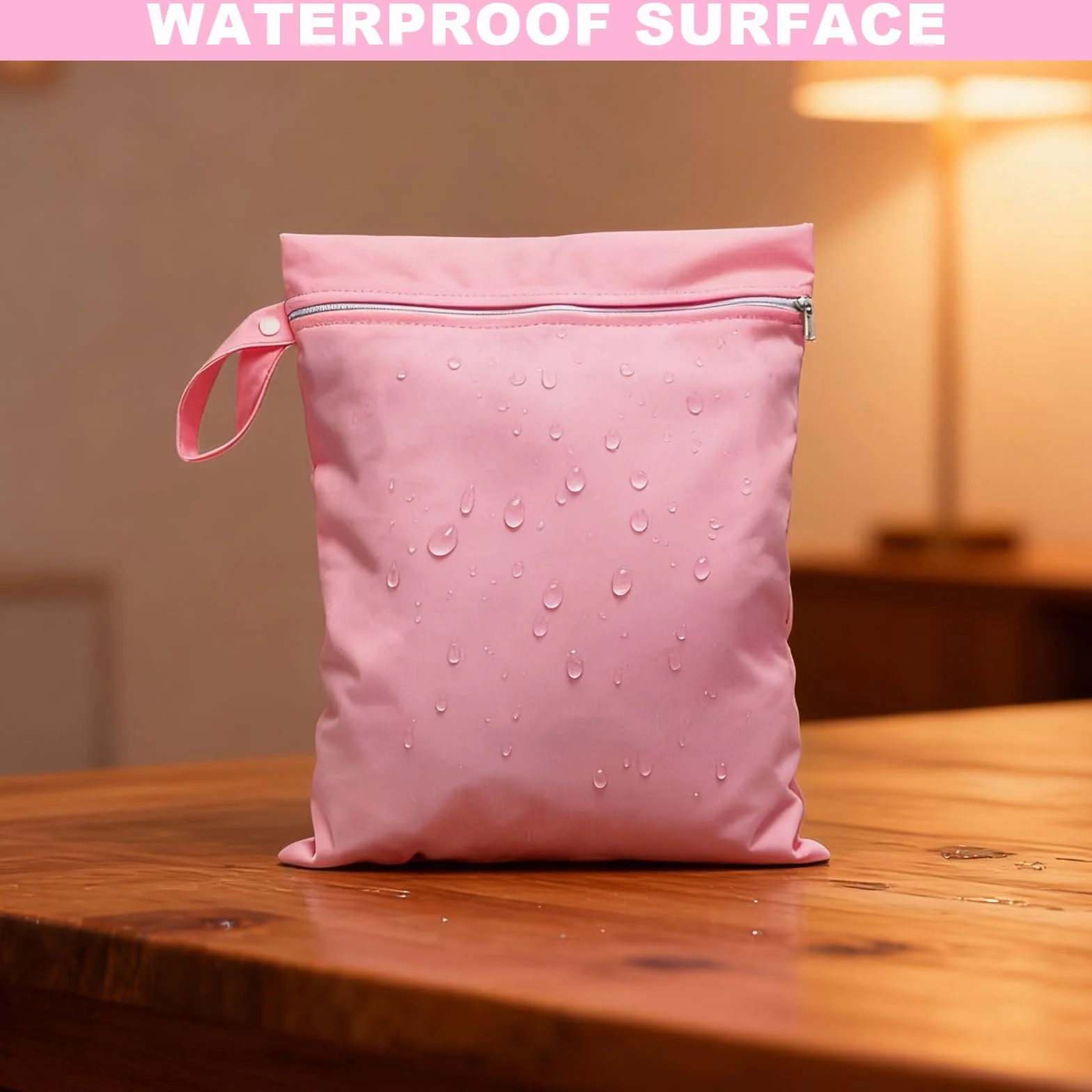 Sacca Impermeabile Piscina 2 Pezzi 40x30 cm Wet Bag con Cerniera Riutilizzabile Rosa Viola