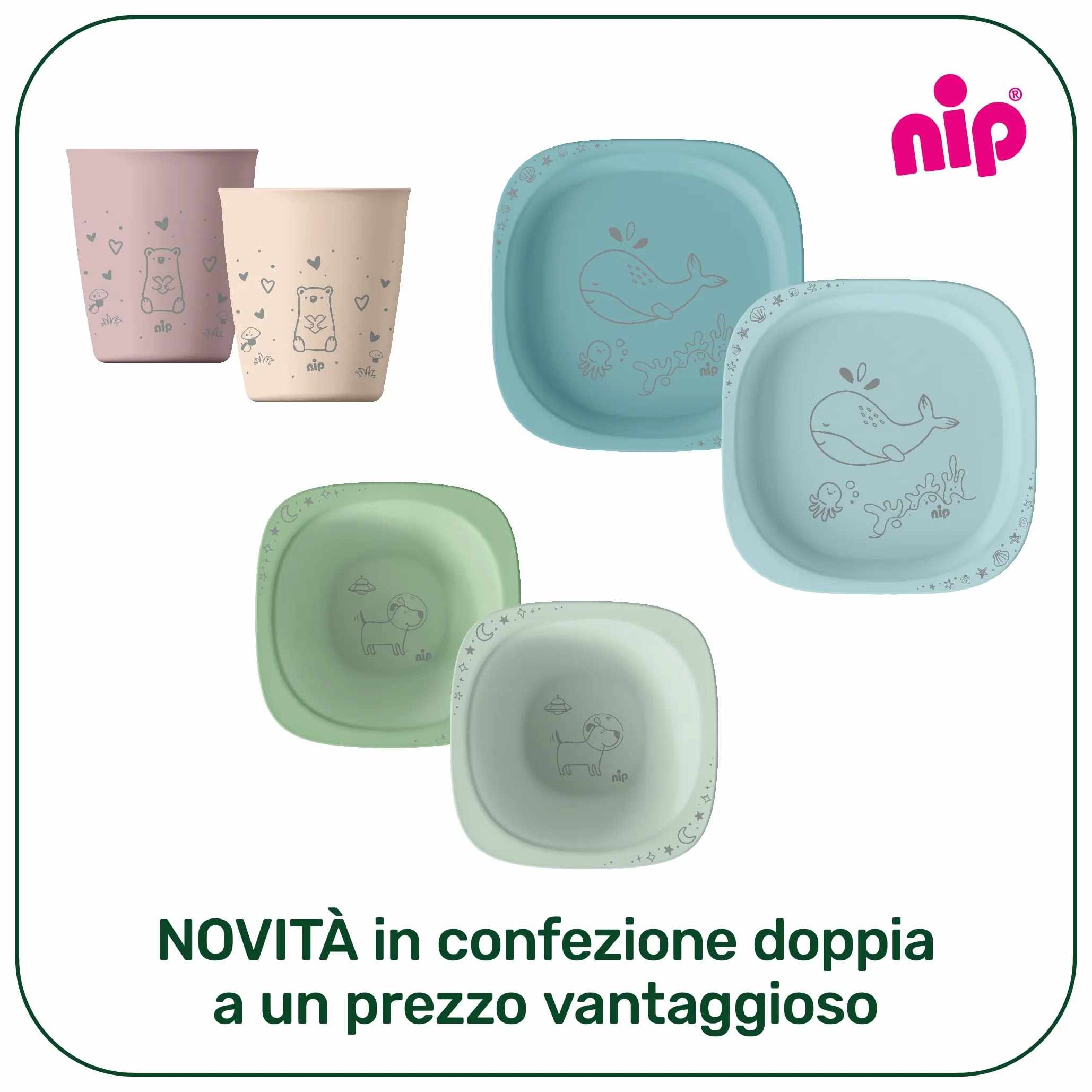 Bicchiere Sostenibile Resistente Bordo Arrotondato per Bambini 12 Mesi Ergonomico 90% Rinnovabili 2 Pezzi Rosa