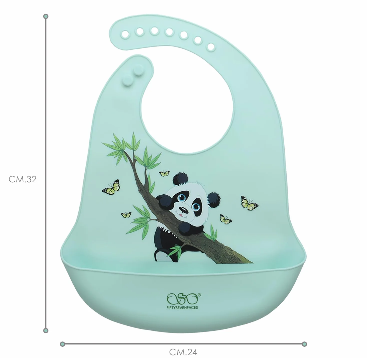 Bavaglini Silicone Impermeabili con Tasca Raccoglipappa, Senza BPA, Regolabili 7 Posizioni, Lavabili