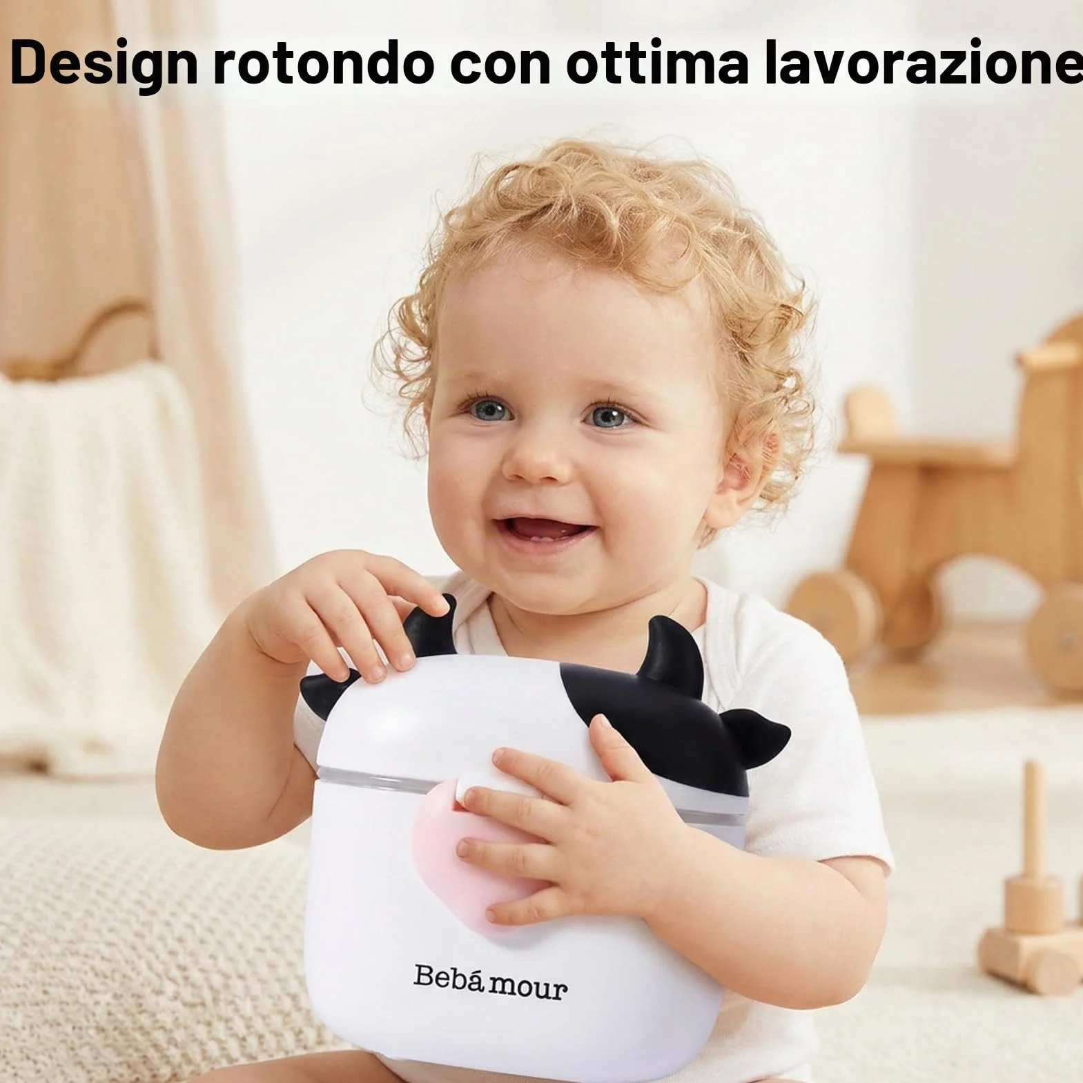 Bebamour Formula Dispenser Latte in Polvere 460 ML Contenitori Snack Portatile New Black