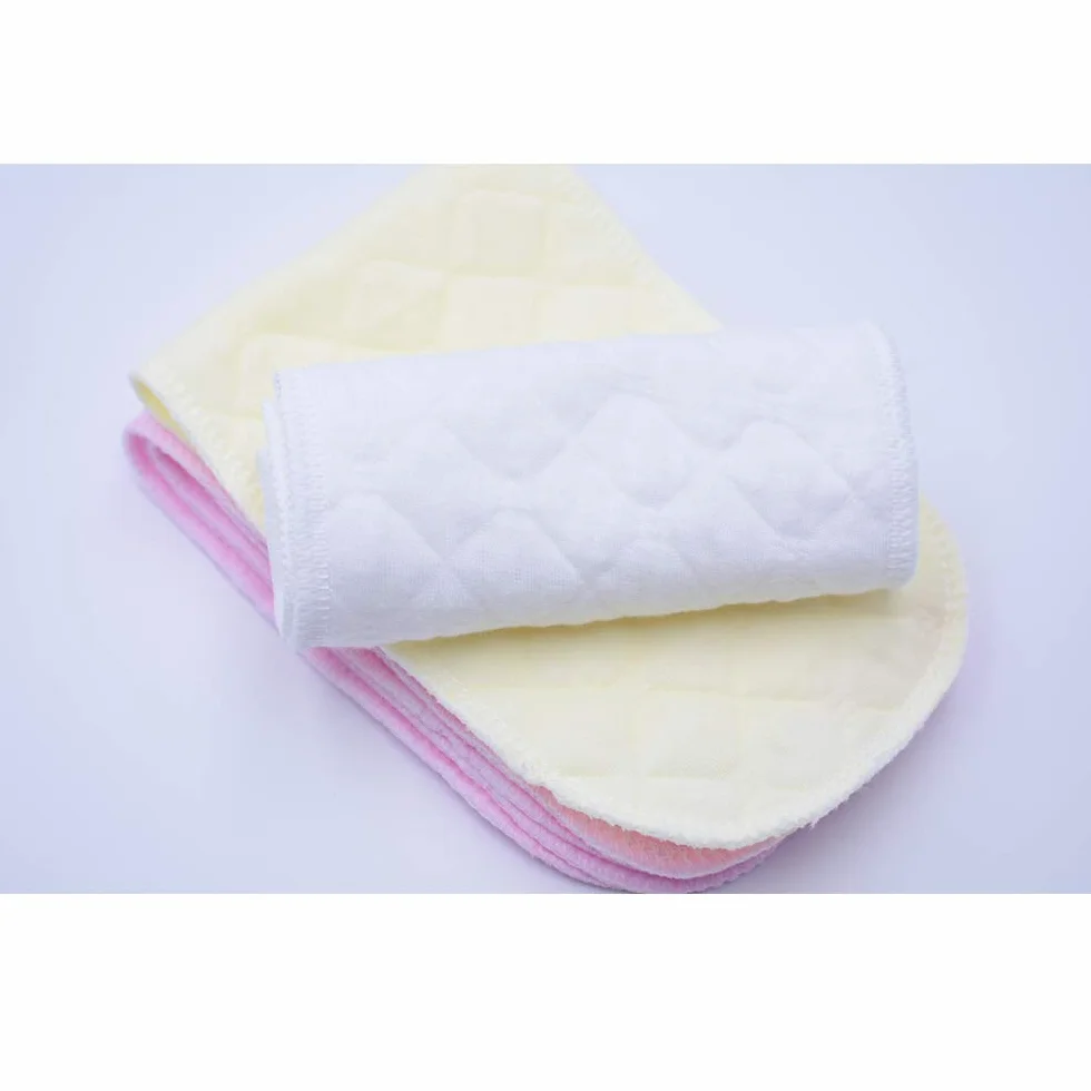 Pannolino Riutilizzabile Cotone Morbido Neonati Multifunzione Inserto Traspirante Assorbimento 32x12 cm 12 Pezzi