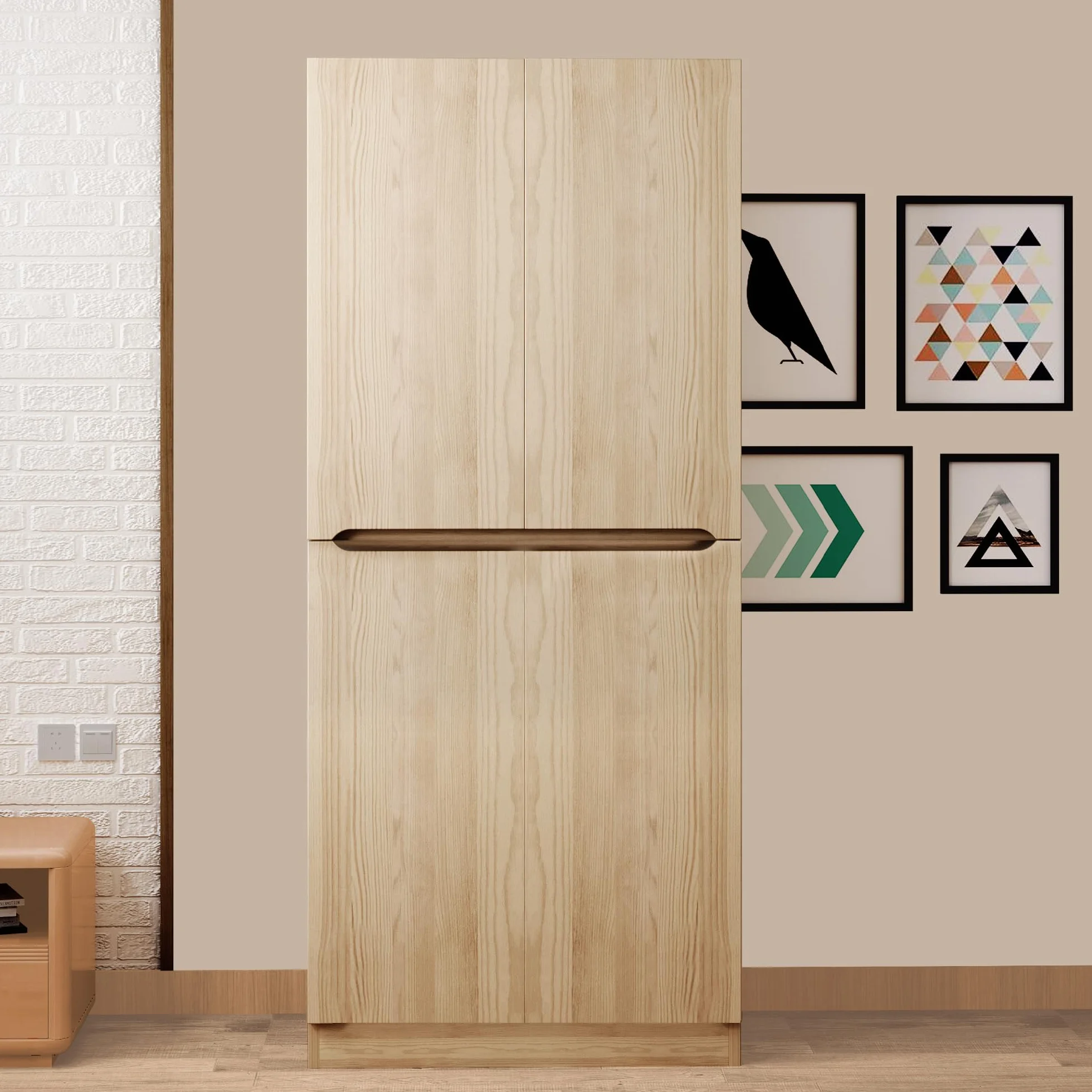 Armadio a 2 Ante Guardaroba 170 x 70 x 40 cm Colore del Legno