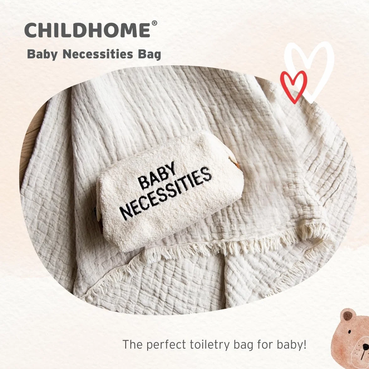 CHILDHOME Astuccio da toilette per neonato/bambino idrorepellente chiusura lampo leopardo
