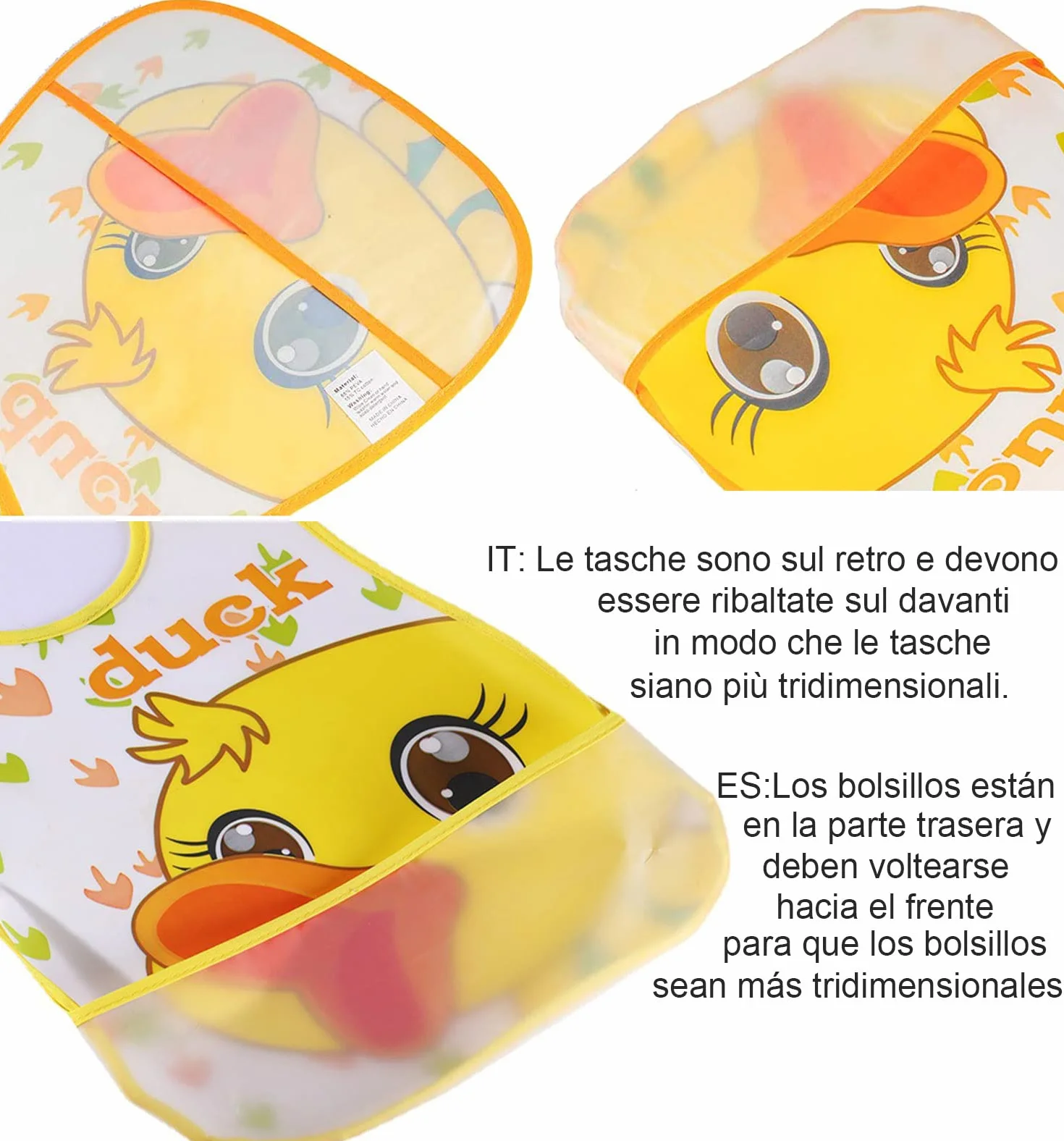 SLOSH Bavaglino Impermeabile in Plastica EVA per Bambino Neonati