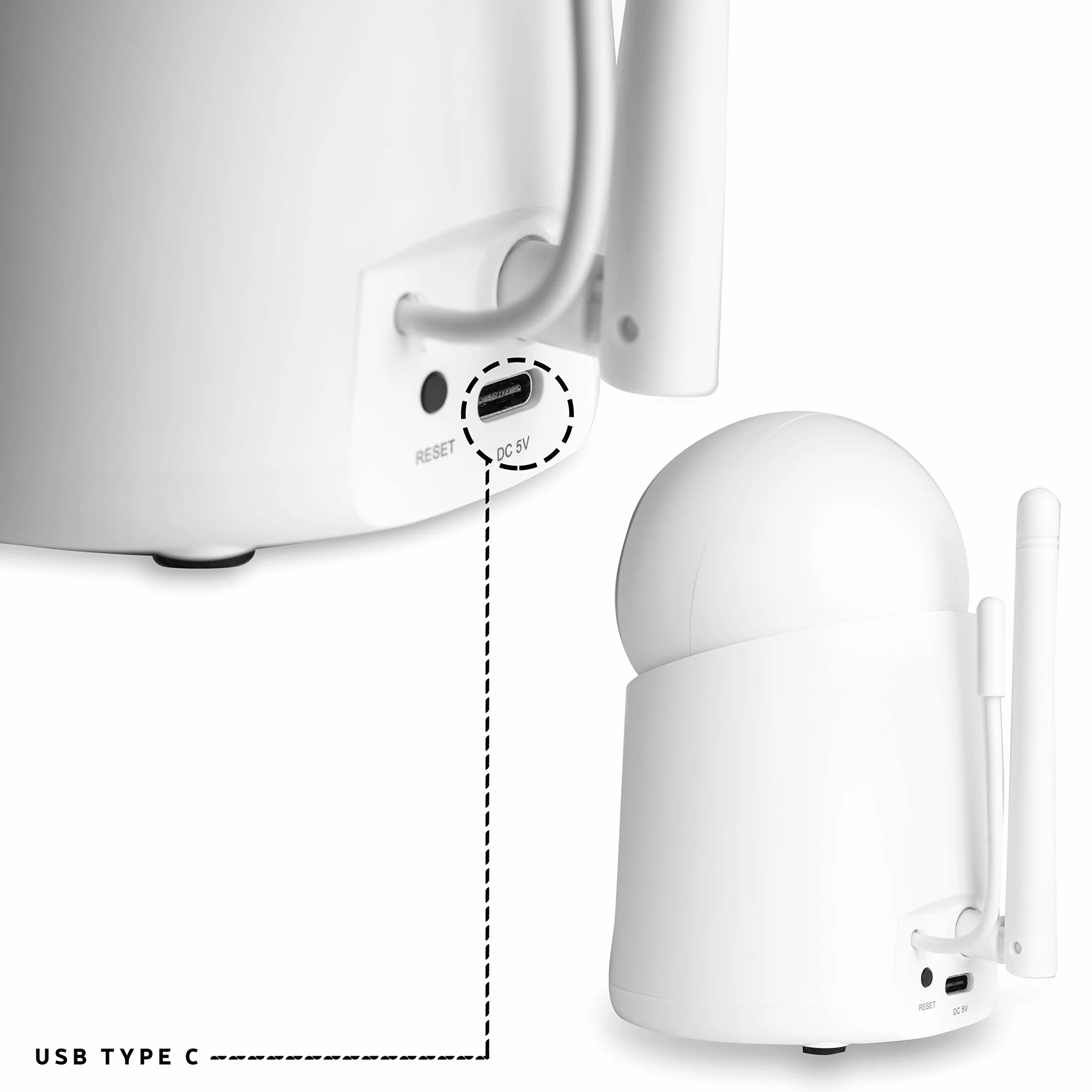 Baby Monitor Video e Audio 5" Senza WiFi Telecamera Neonati HD Visione Notturna Audio Bidirezionale VOX Batteria 3600mAh