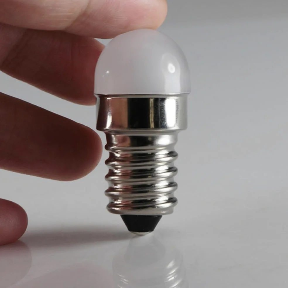 RZL LED Lights 10pcs Spotlight Lampadina a LED Mini E14 AC DC 12V 24 V 60 V 1.5W Piccolo Shell Shell Milky Pendente Frigorifero Frigorifero Frigorifero 12 24 Volt Lampada a candela