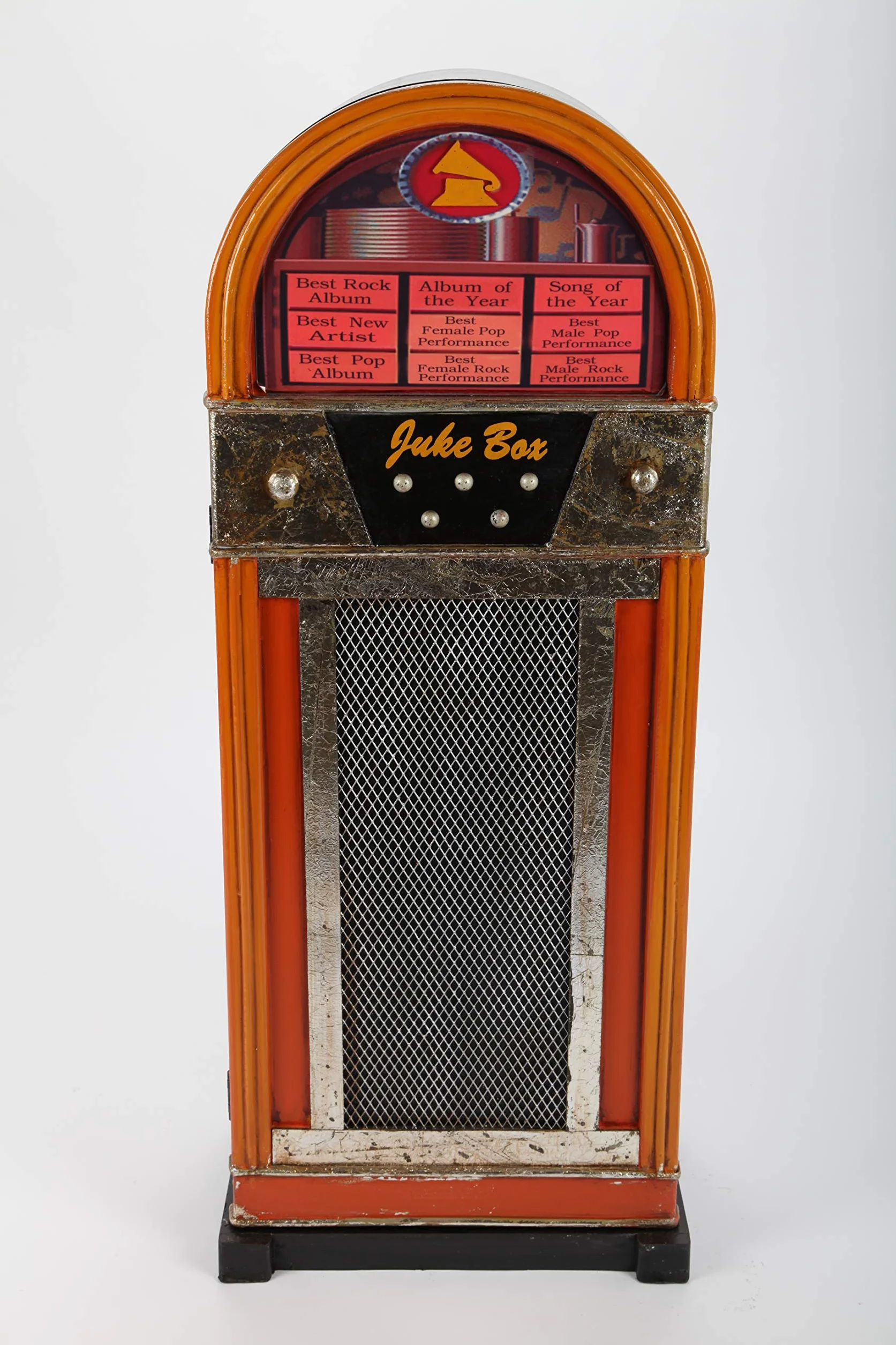 Armadio di design Jukebox retrò arancione/nero 88 cm