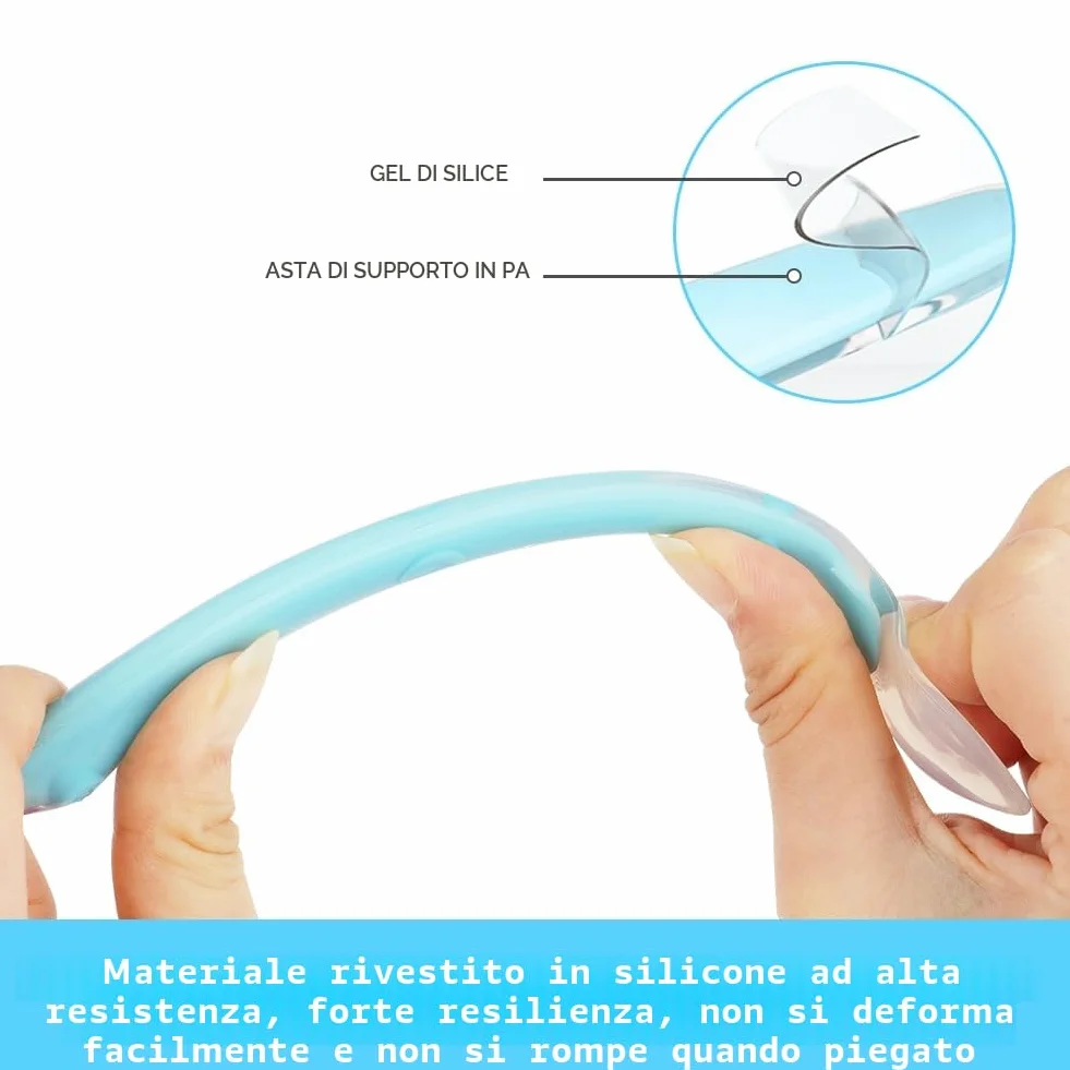 Cucchiaio Svezzamento Silicone Senza BPA 5 Pezzi Vicloon Lavabili in Lavastoviglie