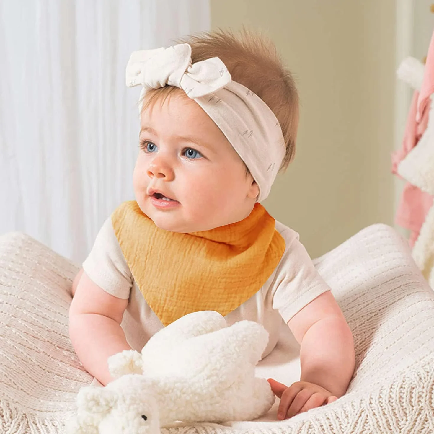 SLOSH Bavaglino Neonato Cotone Lavabile Assorbenti Morbidi Panno Drool per Burp