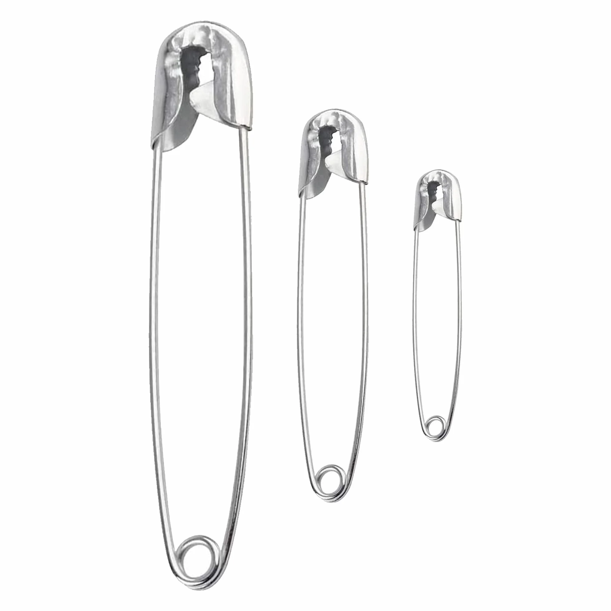 Spille di sicurezza assortite nichelate 48 pz 27 mm 34 mm 38 mm