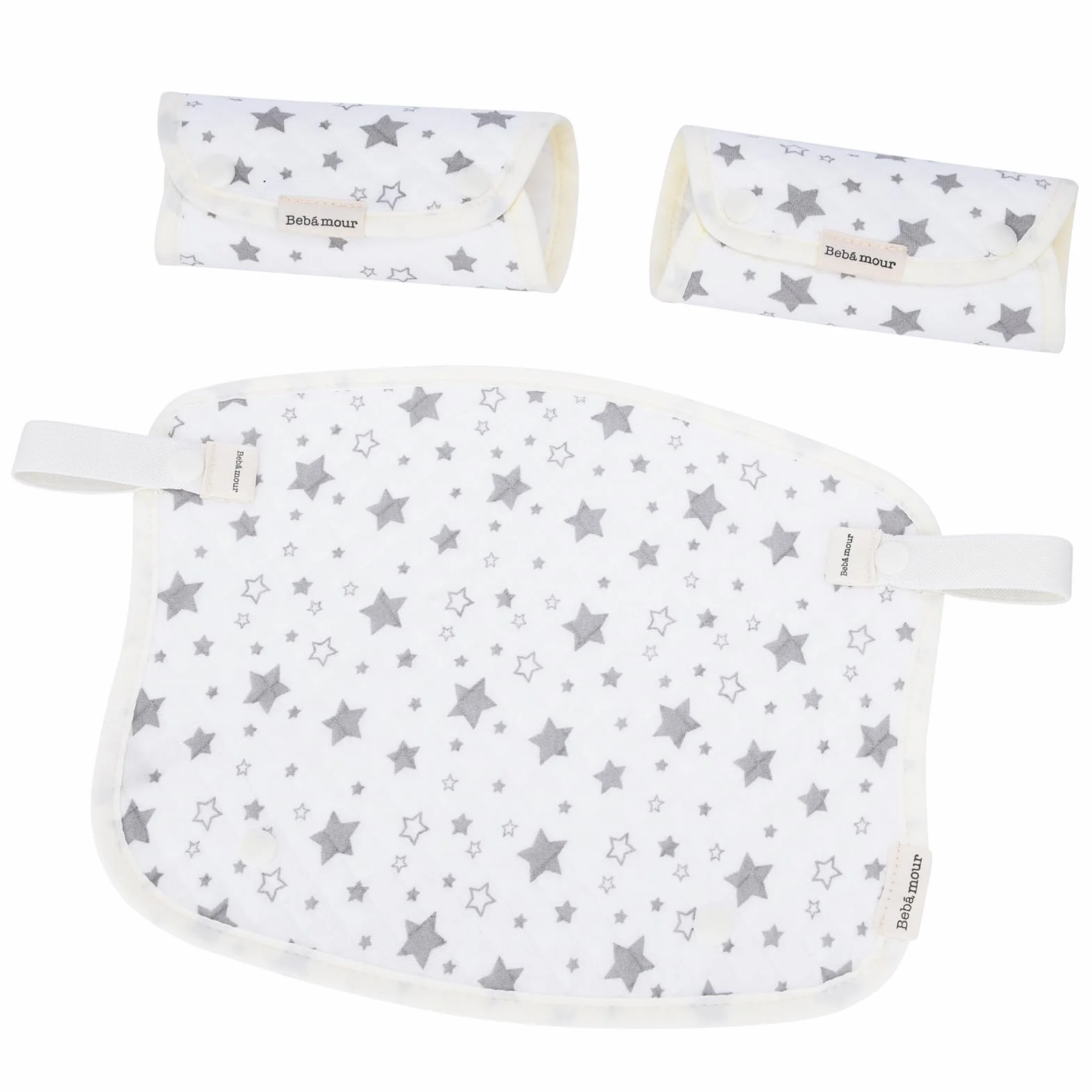 Bebear bavaglini in cotone 100% per marsupio neonato, 3 pezzi assorbenti Star
