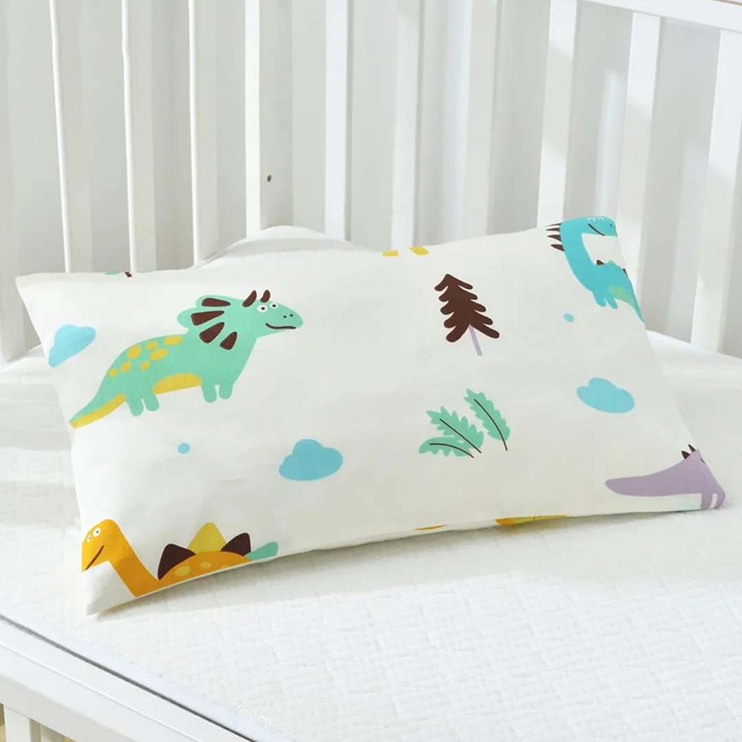XPEX 2 Pezzi Federa Cuscino Cotone 30x50 cm Morbida Traspirante Dinosauro