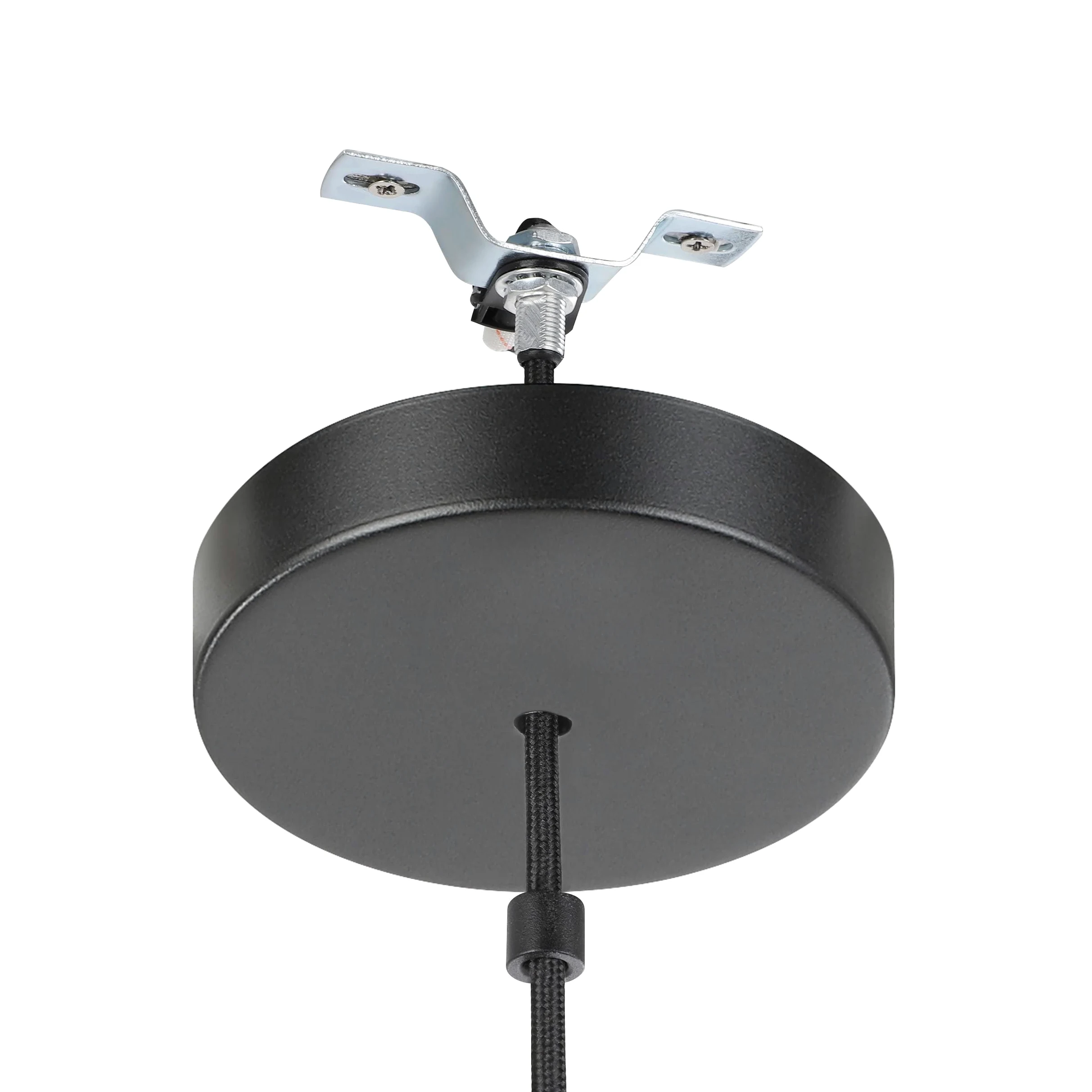 Eglo lampada a sospensione Mantunalle 1, luce a sospensione, illuminazione | in metallo in nero e vetro bianco, attacco E27, Ø 20 cm