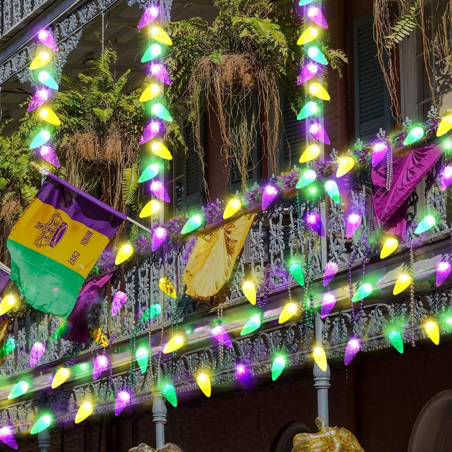 Luci solari a forma di fragola, per Halloween, Natale, Mardi Gras, 100 LED, 8 modalità, luci di Natale solari per esterni, martedì grasso, albero di Natale, campeggio, balcone, decorazione per feste
