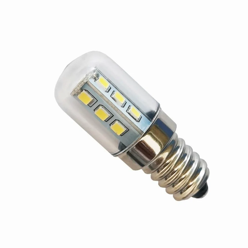YXJX low voltage bulbs, Confezione da 50, LED luce frigorifero DC5V/12V/24V/48V T18S E12/E14/E17 2W mini luce illuminazione domestica(6500K cool white,E12 48V)