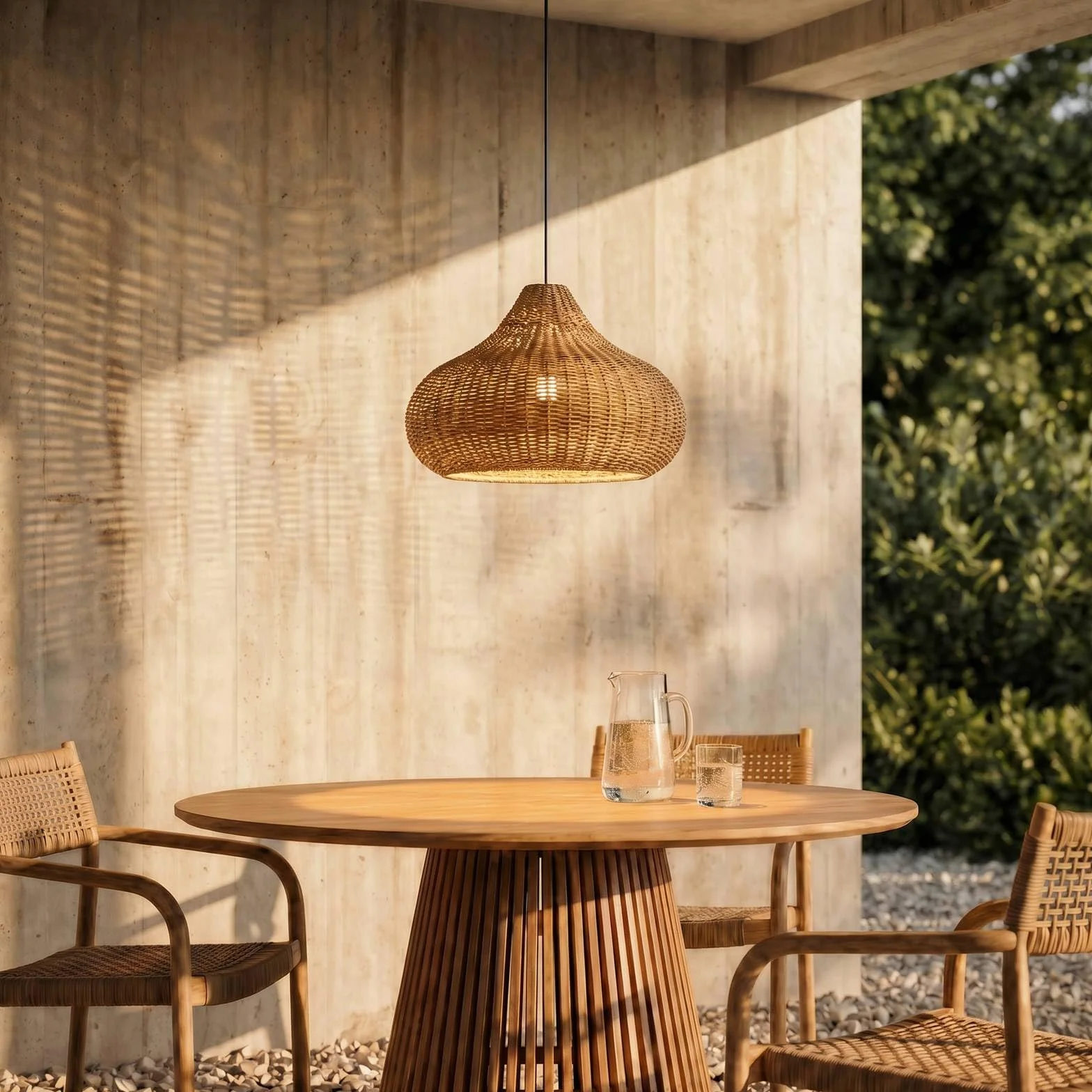Lucande lampada da esterni dimmerabile (Country) colore Ocra, in Legno Sospensione