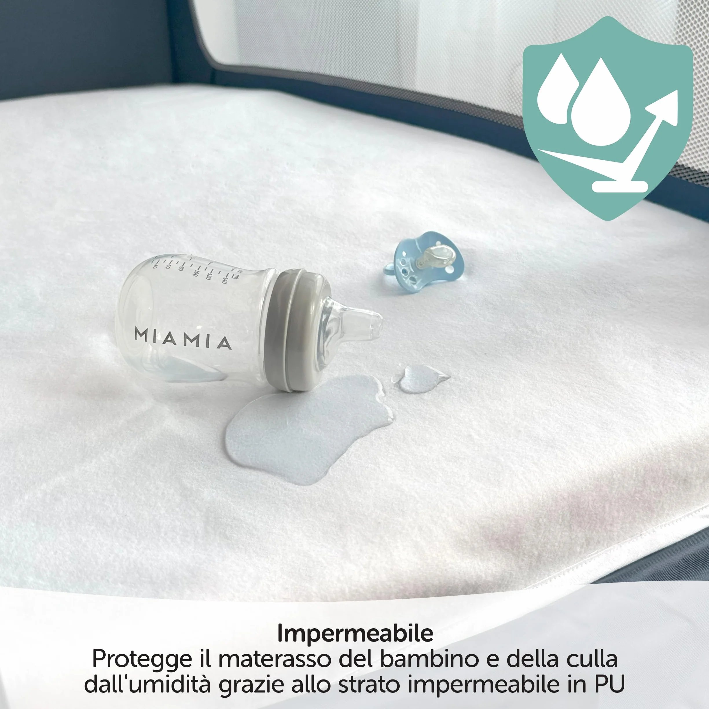 Coprimaterasso Impermeabile Salvapipi Lettino 70x140 cm Cotone OEKO-TEX Standard 100 Lavabile 95°C
