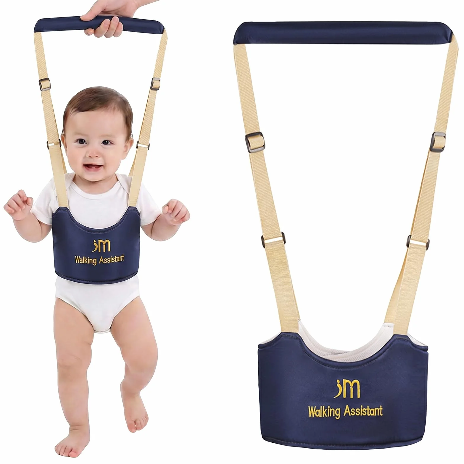 Bretelle Primi Passi per Bambini 6-18 Mesi, Assistente alla Camminata Neonato, Girello a Mano Regolabile