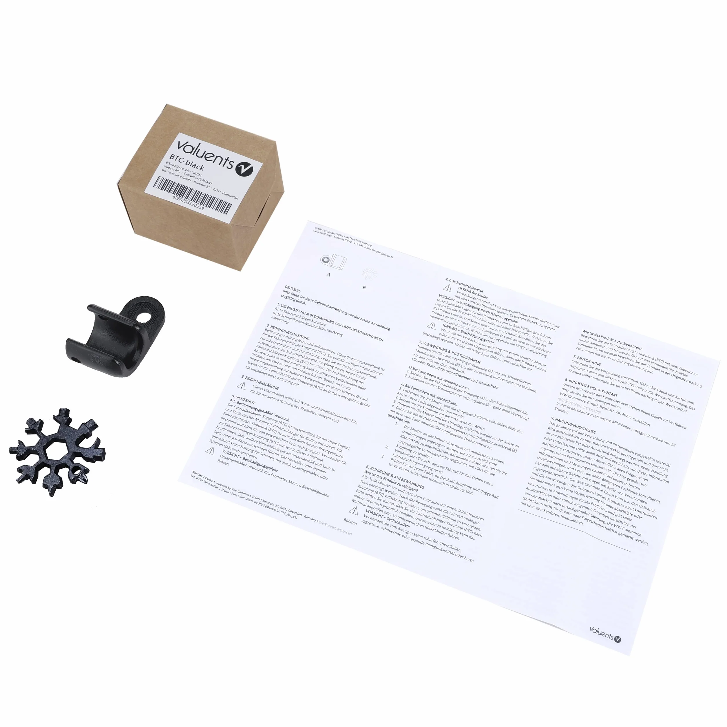 Frizione per rimorchio bicicletta Thule Chariot Coaster Argento Nero Adattatore