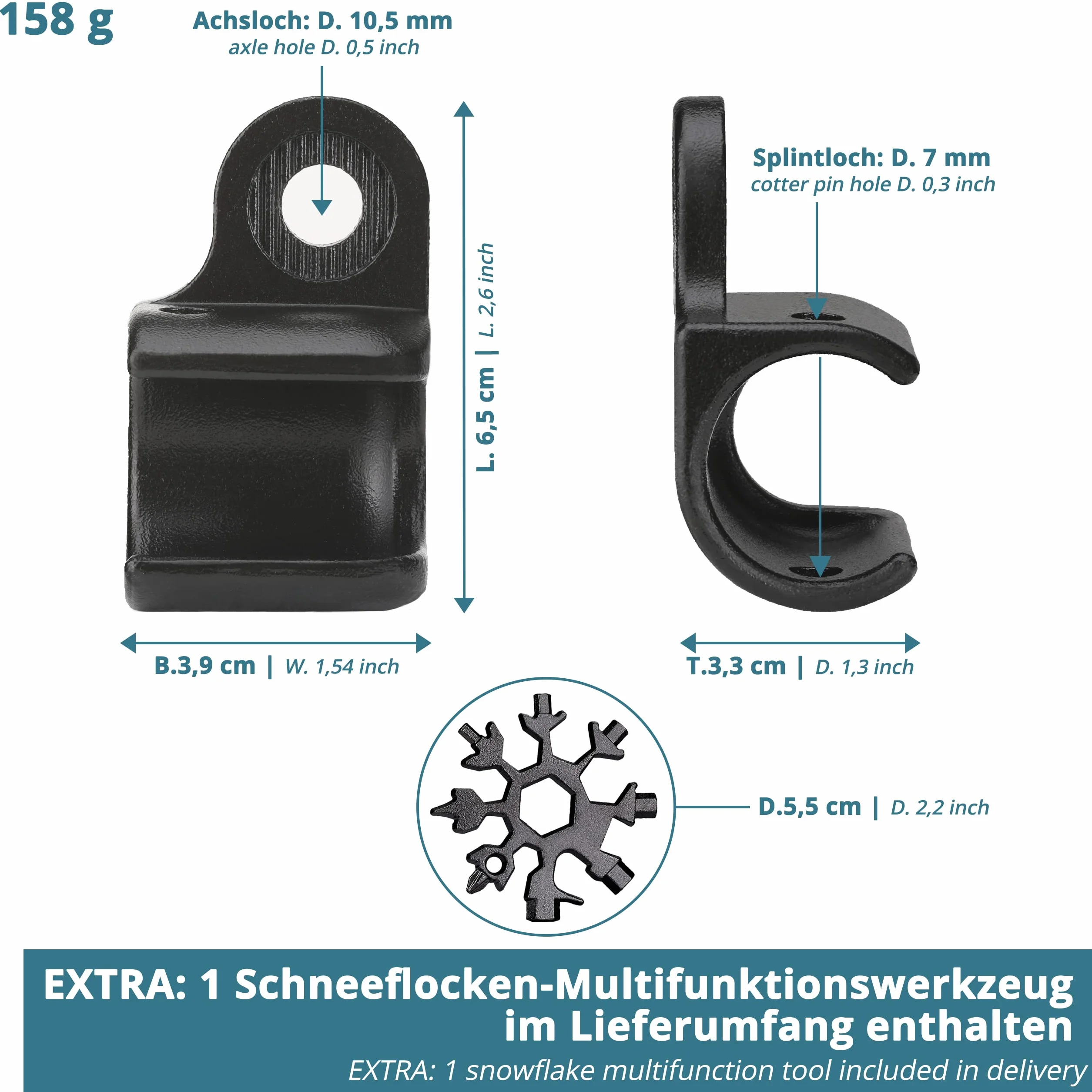 Frizione per rimorchio bicicletta Thule Chariot Coaster Argento Nero Adattatore
