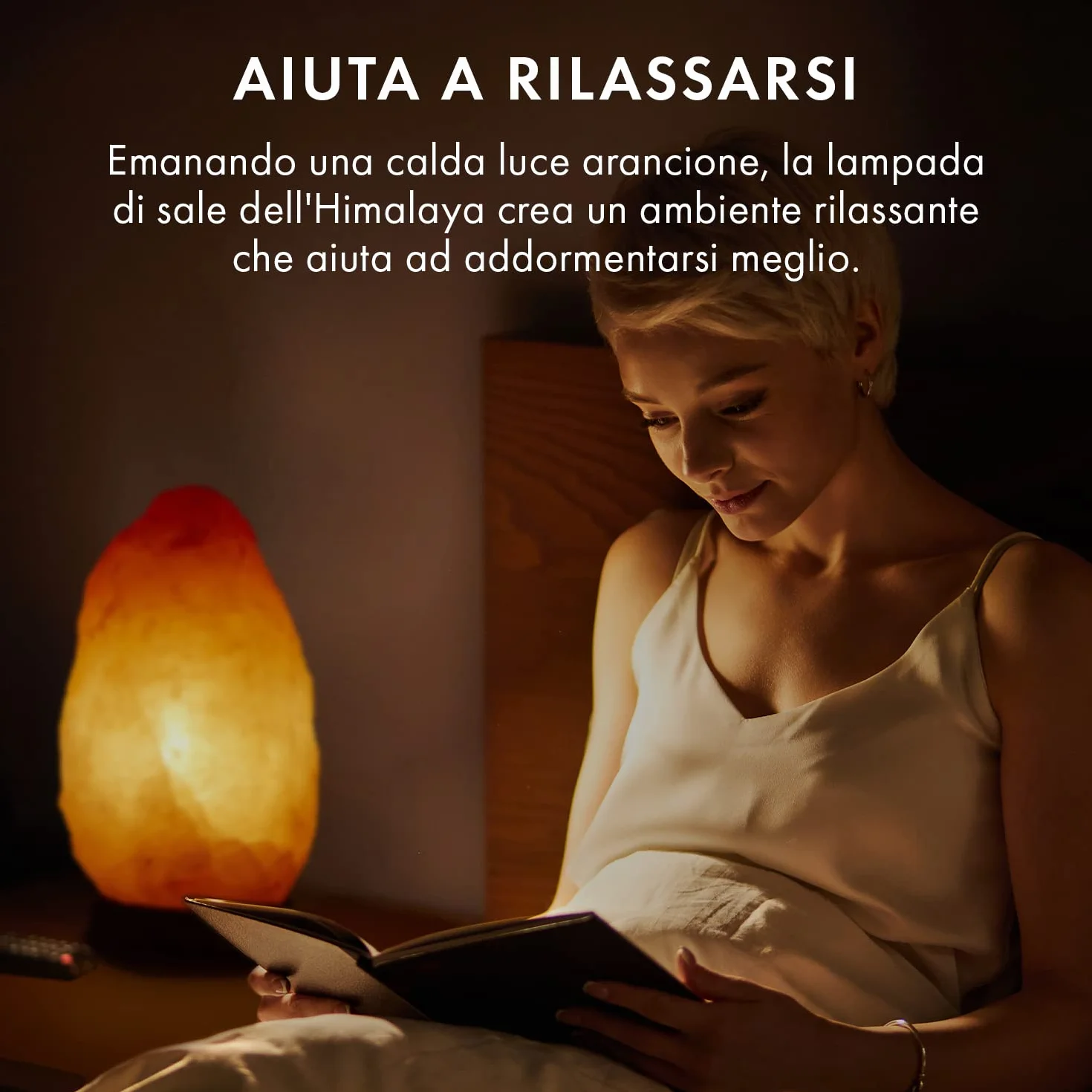 the body source Lampada di Sale Himalayano (3-5 kg) con Varialuce, Completamente Naturale e Realizzata a Mano con Base in Legno