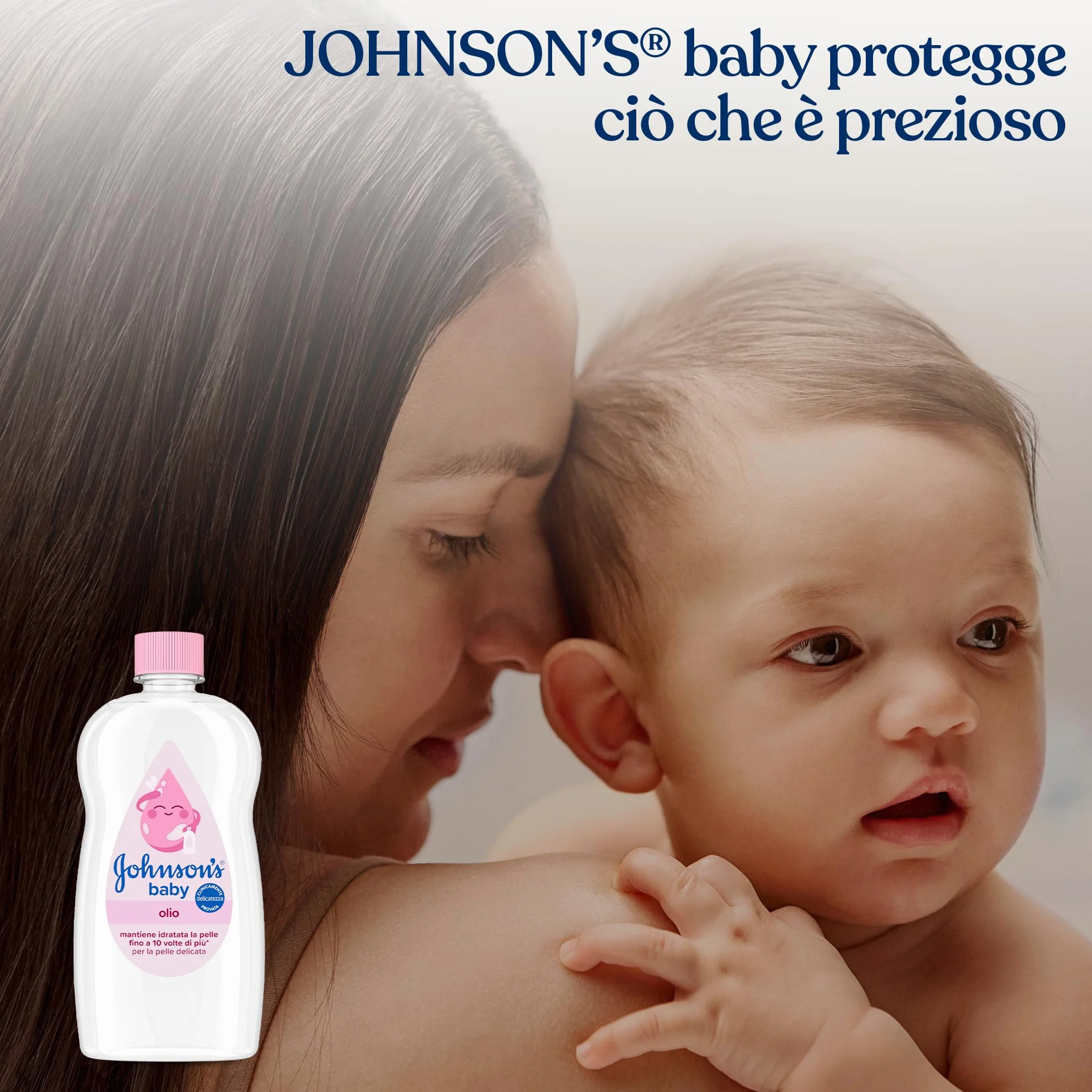 Johnson's Baby Olio per la Pelle Delicata 500 ml, Olio neonato idratante e protettivo