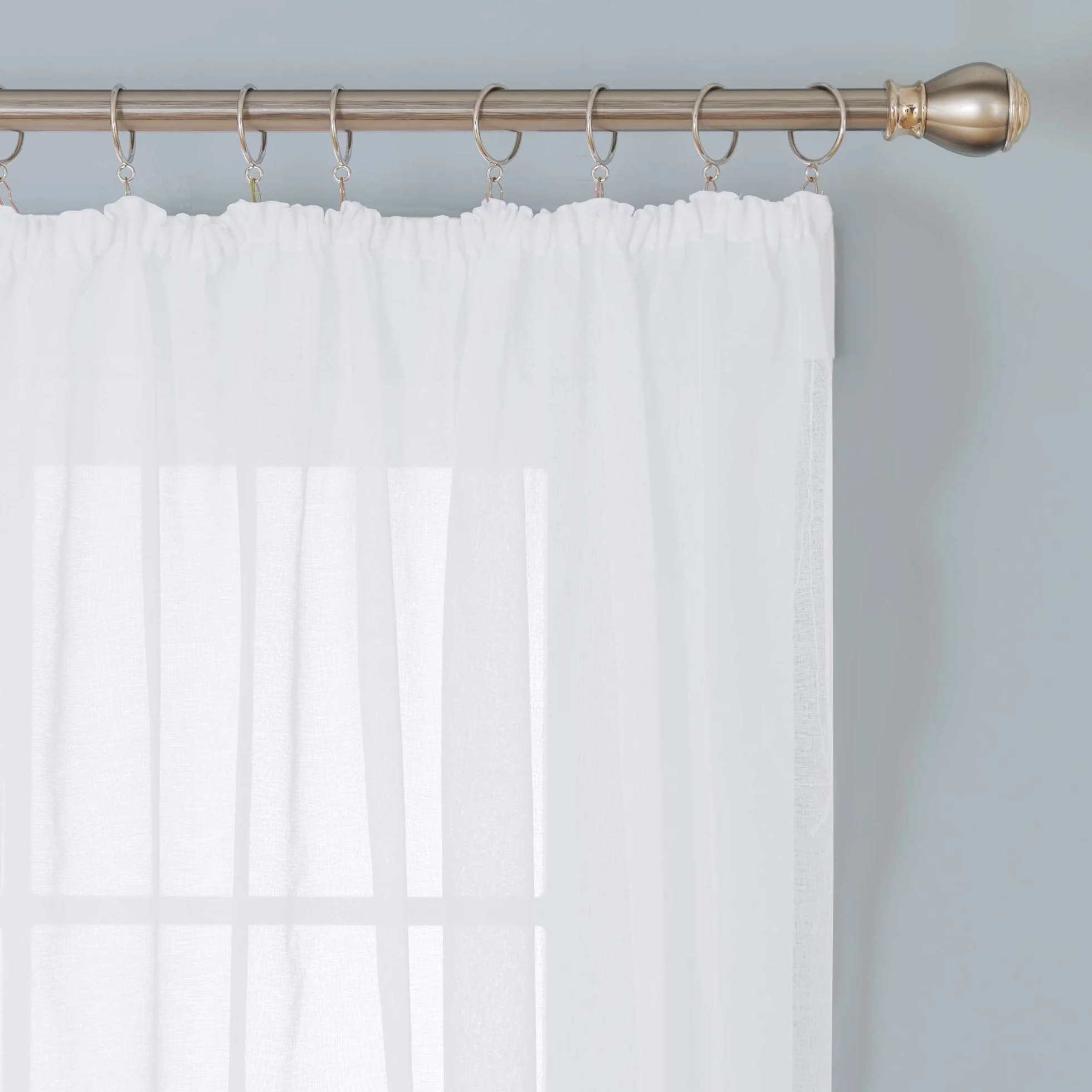 Deconovo Tende Voile per Interni 140x290 CM Bianco 2 Pannelli