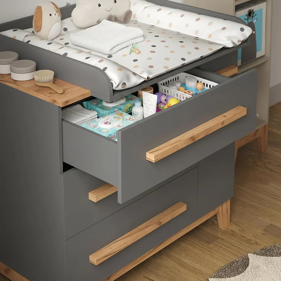 VitaliSpa Fasciatoio Malia Grigio Artisan 98 x 98 cm con cassetti