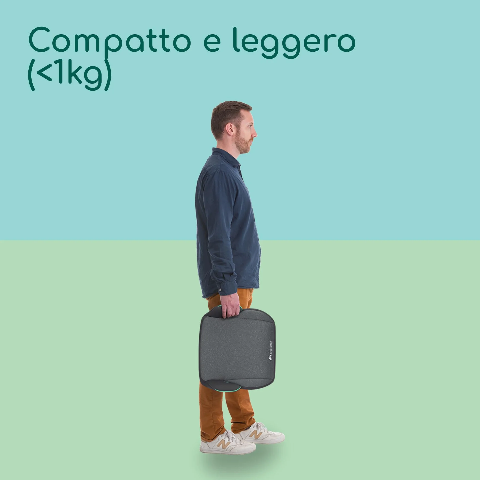 Bebeconfort Manga i-Safe Rialzo Auto, Alzatina auto per bambini 128-150 cm, Seggiolino leggero e compatto, Tinted Graphite