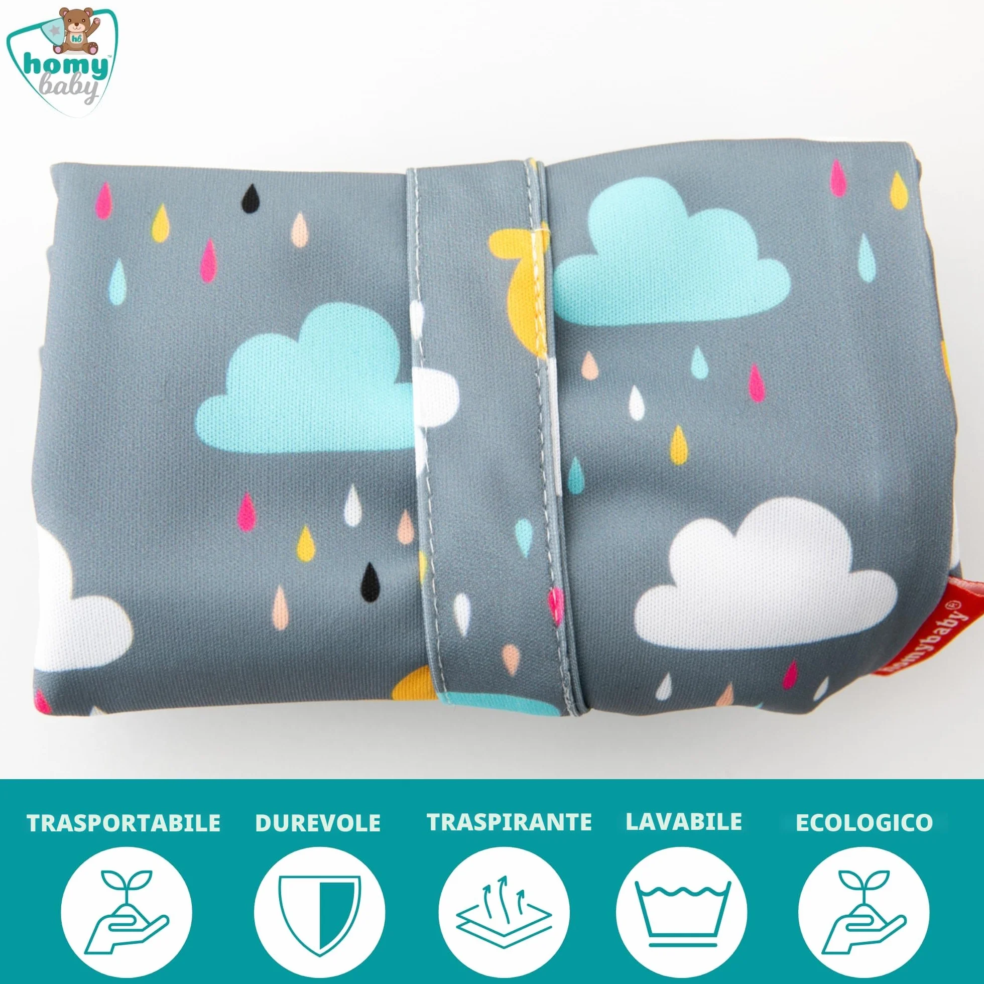 HOMYBABY Wet bag pannolini lavabili impermeabile borsetta ecologica porta costume bagnato