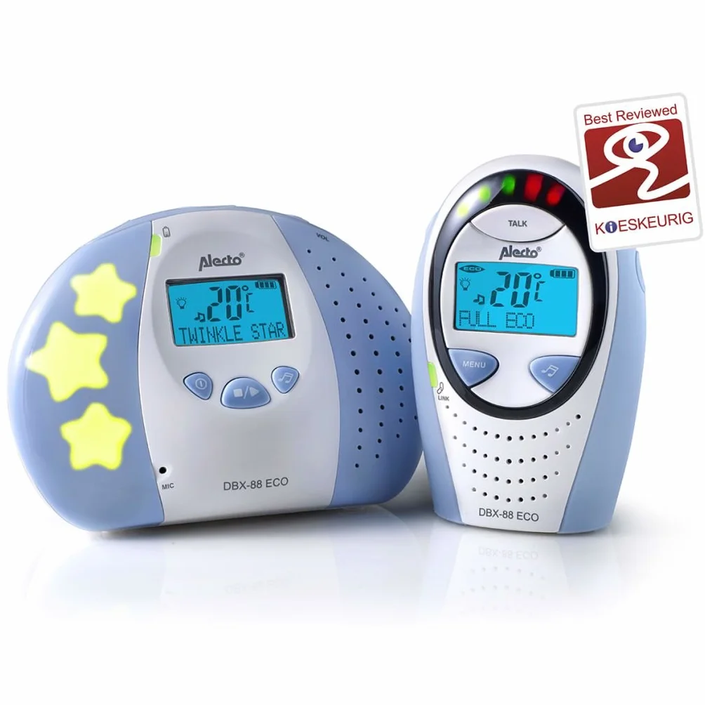 Alecto Bambino DBX-88 ECO DECT Baby Monitor Audio Babyphone con Connessione Sicura