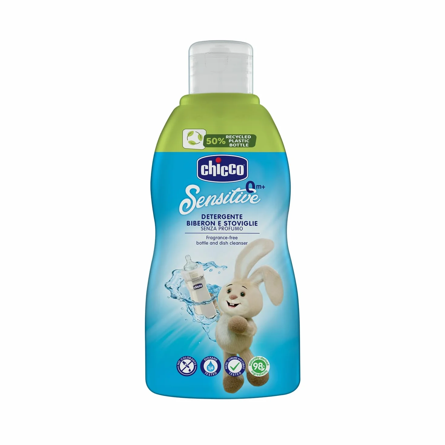 Chicco Detergente Biberon Ciucci e Stoviglie 300ml Senza Coloranti Fragranze Igiene Neonato