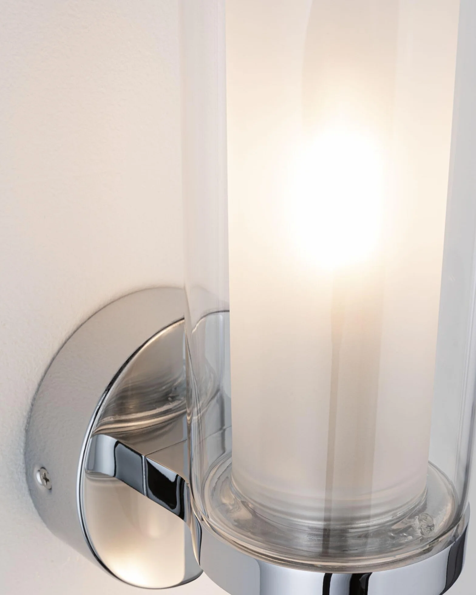 Paulmann 71076 Applique Selection Bathroom Luena IP44 E14 230 V max 20W dimmerabile cromo, vetro, luce da bagno a una fiamma
