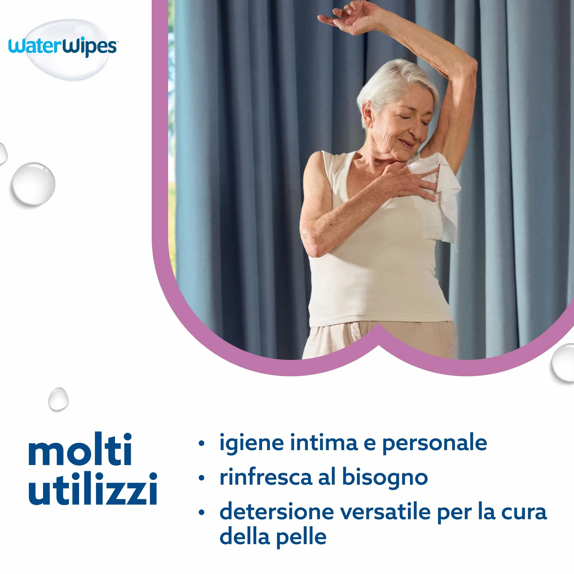WaterWipes Sensitive+ Body & Intimate Wipes, 90 Pezzi (3 Confezioni), 99,9% Acqua, Senza Profumo