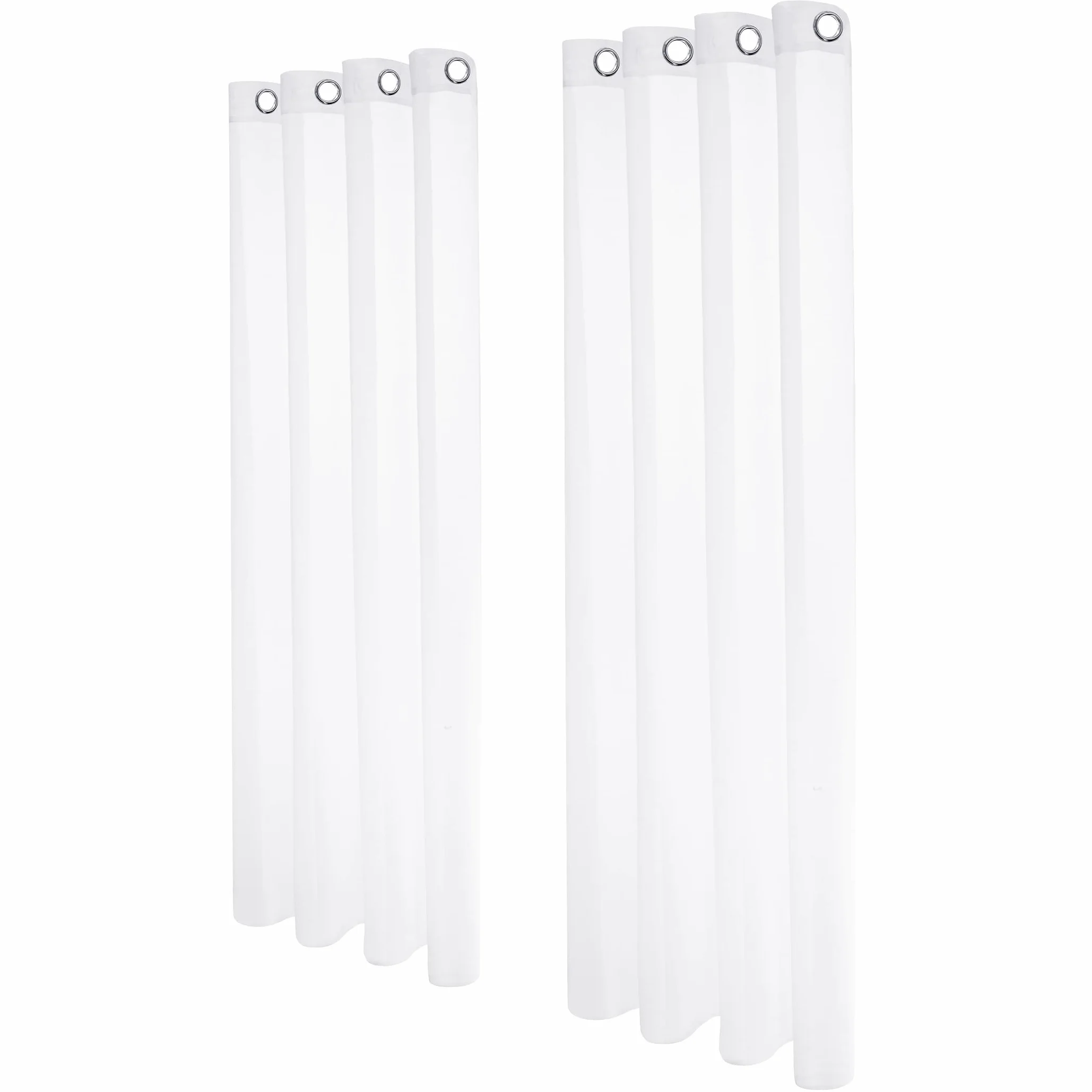 Deconovo Tende Soggiorno 2 Pezzi Trasparenti in Voile 140x260 CM Bianco