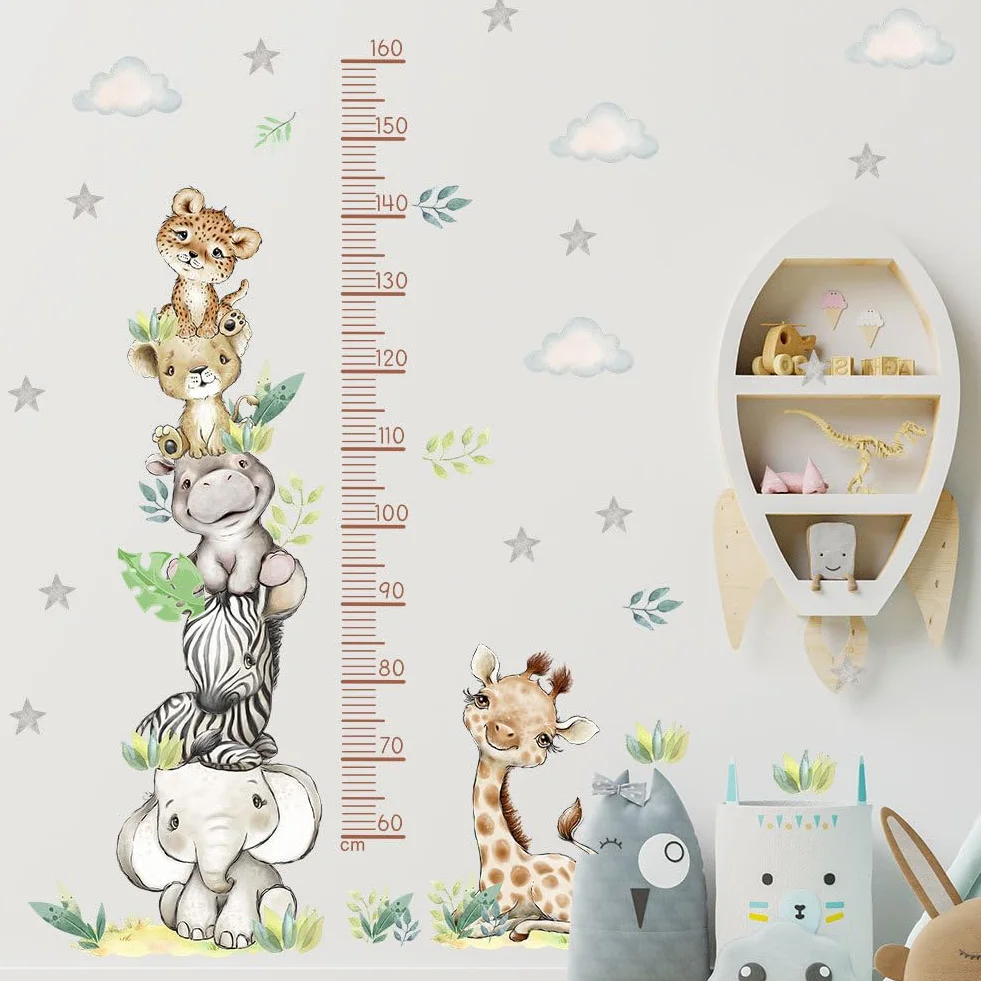 Metro da Parete per Bambini Grafico di Crescita adesivo Tabella Altezza Wall Stickers