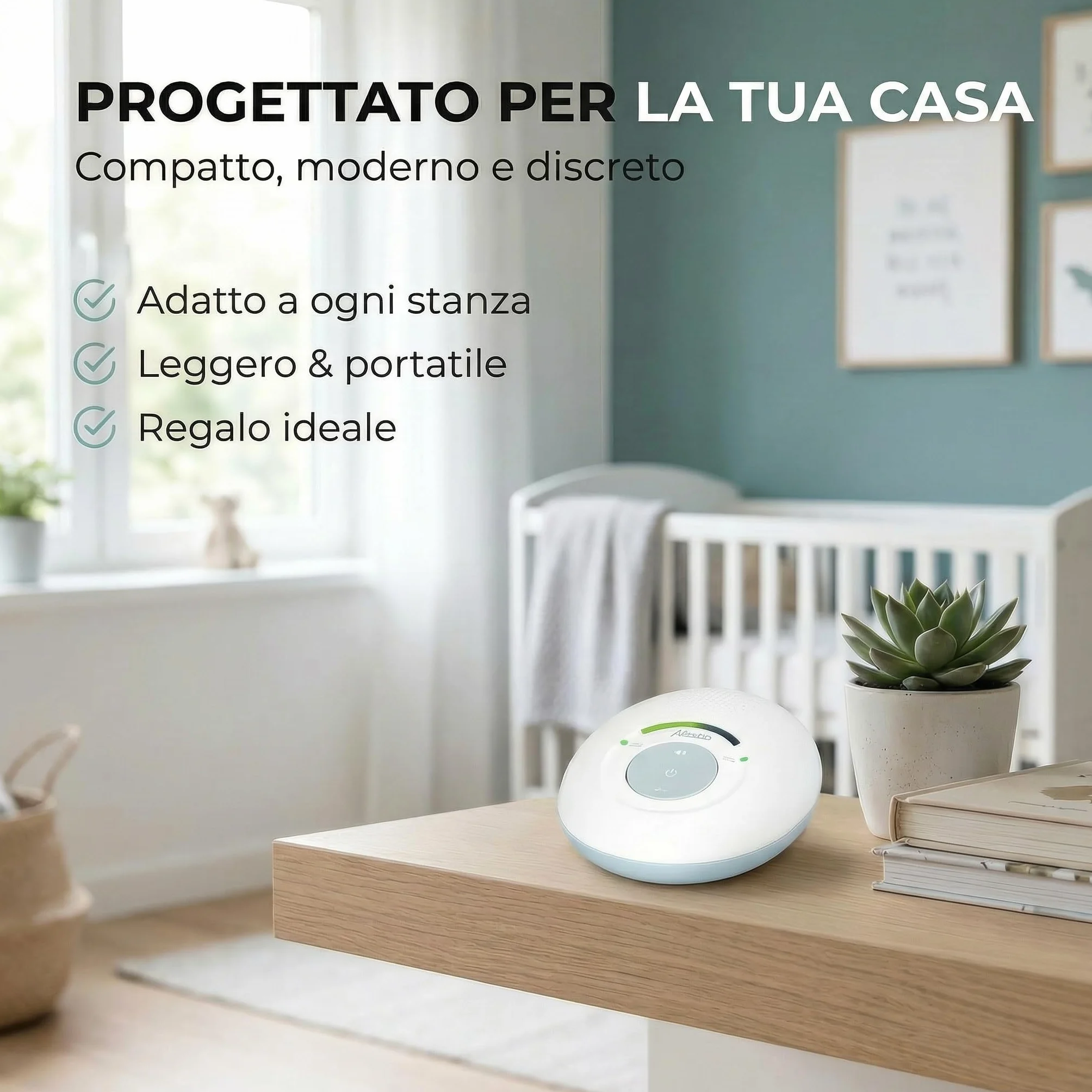 Alecto DBX110 Babyphone Audio Babymonitor digitale DECT 300 m LED VOX bianco