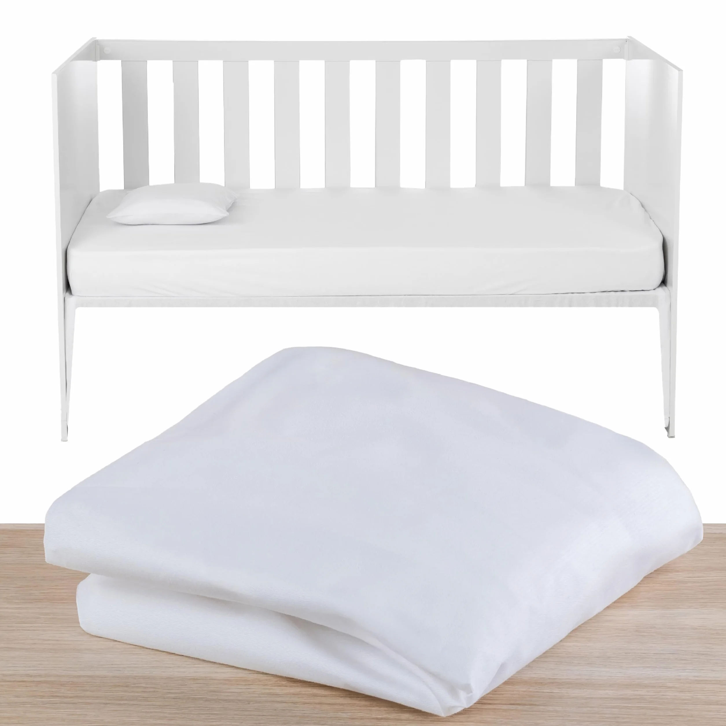 JAIME Coprimaterasso Lettino 60x120 cm, Copri Materasso Culla Neonato Cotone Impermeabile