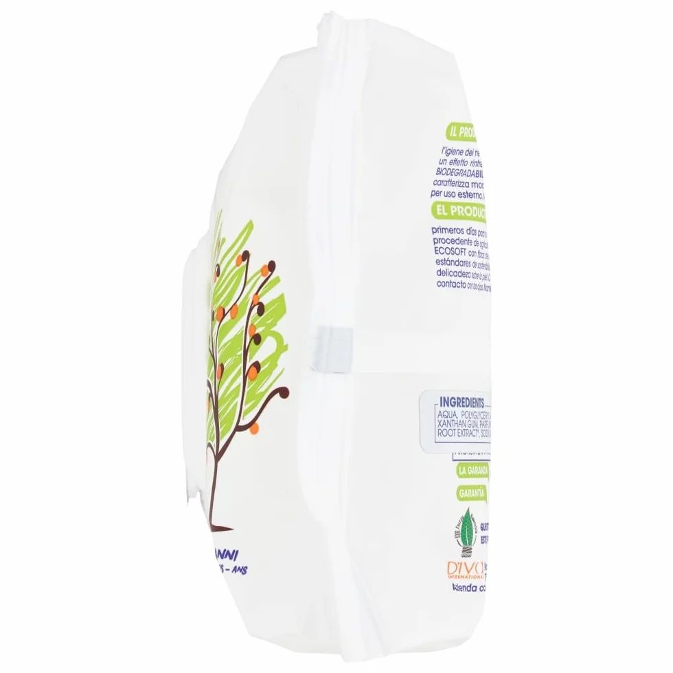 Fria Baby Eco Natural Salviette per Cambio Pannolino 1000 Giorni, Confezione 72 Salviette