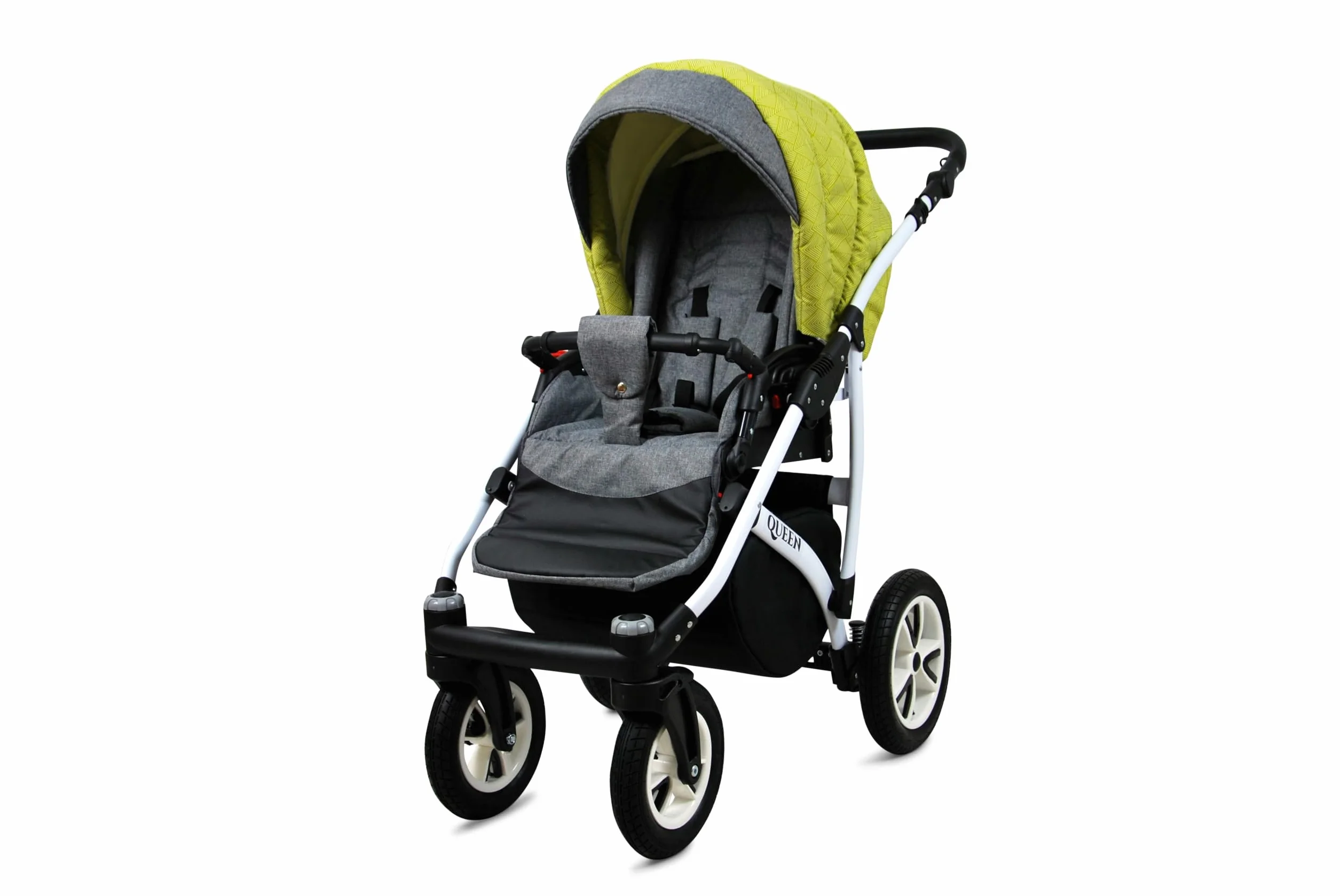 BabyLux Passeggino 3 in 1 Queen - Set Completo con Navicella, Seggiolino Auto, Borsa e Copertura Antipioggia