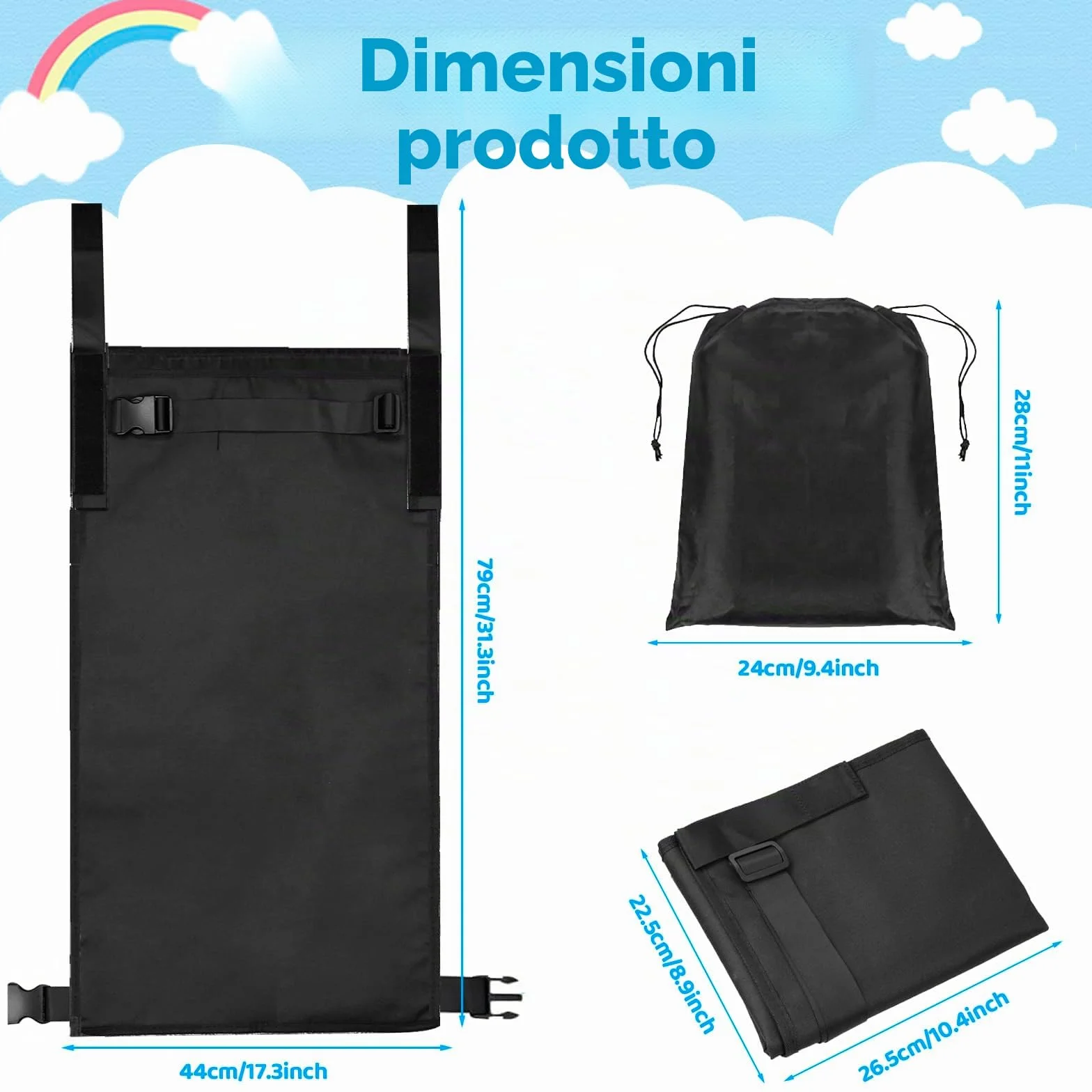 Poggiapiedi Aereo Lettino Bambini, Estensione Sedile per Bambino, Letto Portatile Viaggi Brevi 79x44 cm