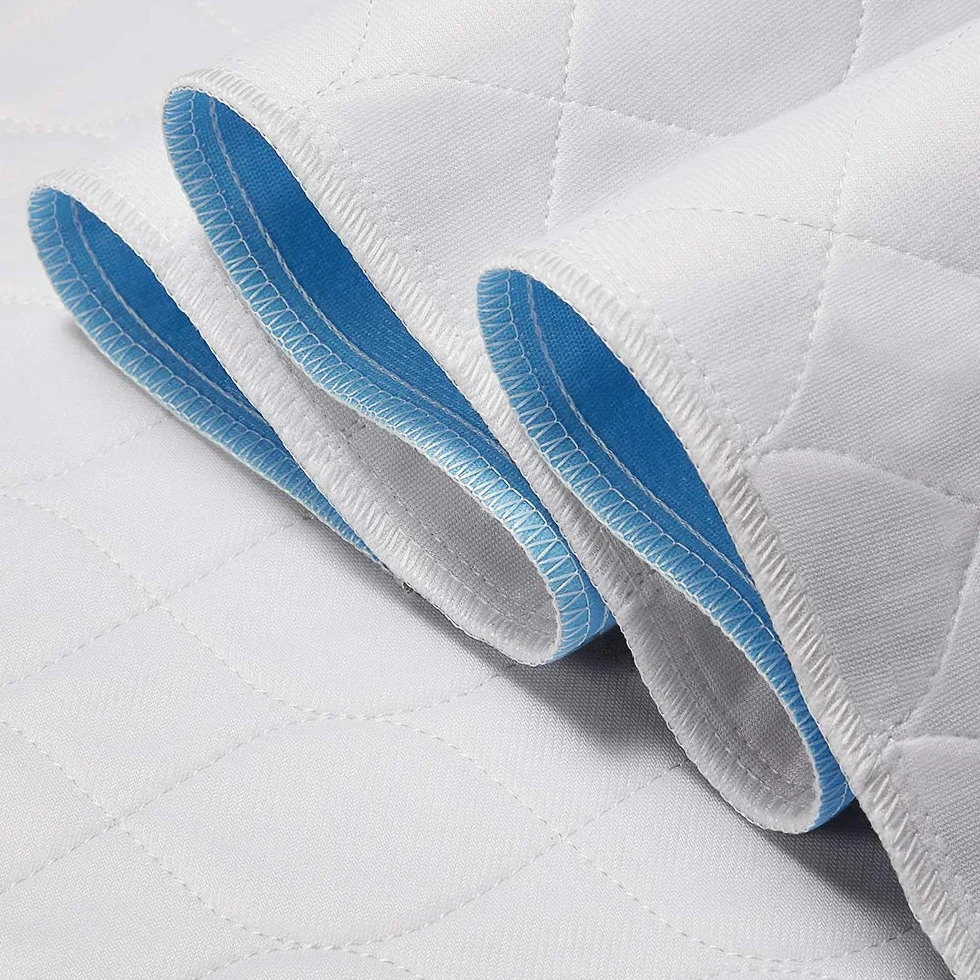 Bedecor Traverse Letto Anziani Lavabili 86x132 cm Impermeabile Assorbente 4 Strati Telo Letto Singolo Matrimoniale Blu