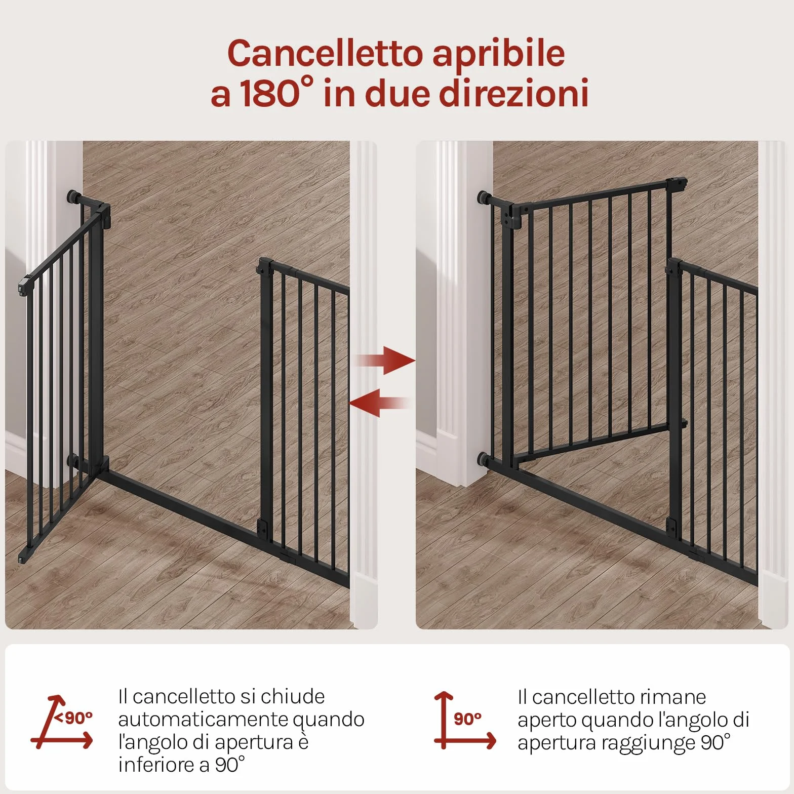 WOLTU Estensione metallica per cancelletto di sicurezza per bambini 13 cm nero