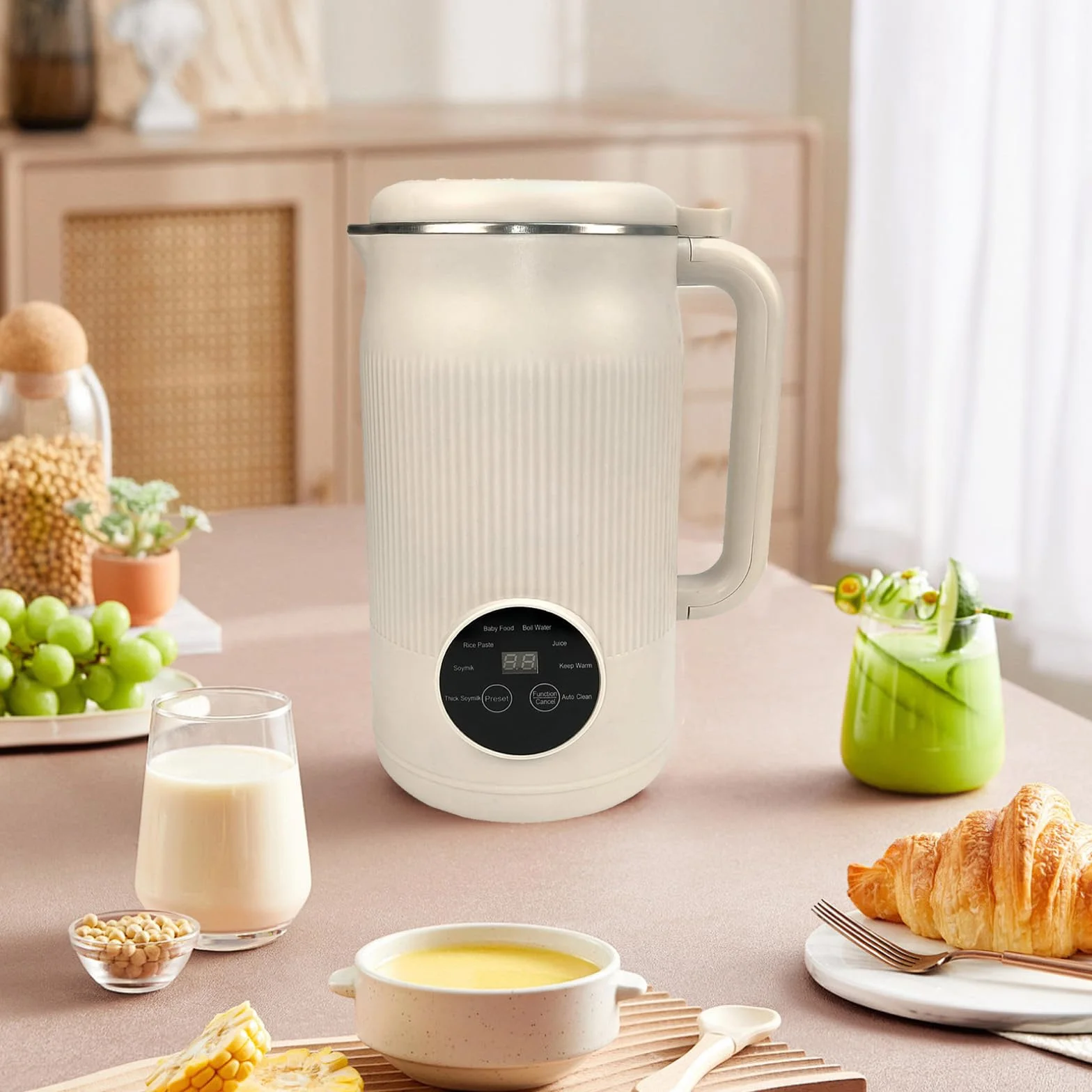Macchina per latte di noci 8 in 1, robot da cucina 1200 ml, acciaio inox autopulente