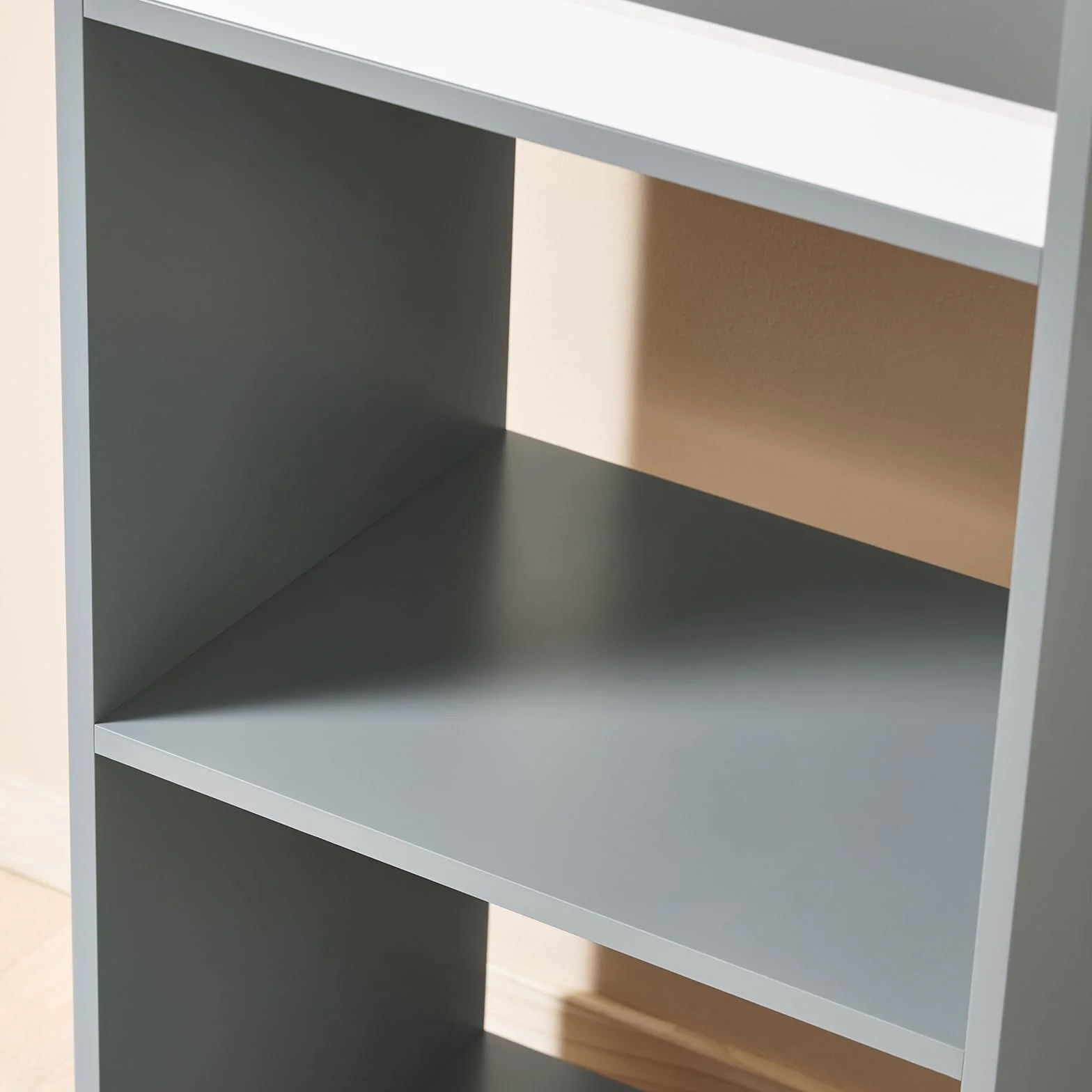 SoBuy Armadio Bambini 3 Scomparti Contenitore Tessuto Ganci Laterali Guardaroba Grigio 97x35x108 KMB40-HG