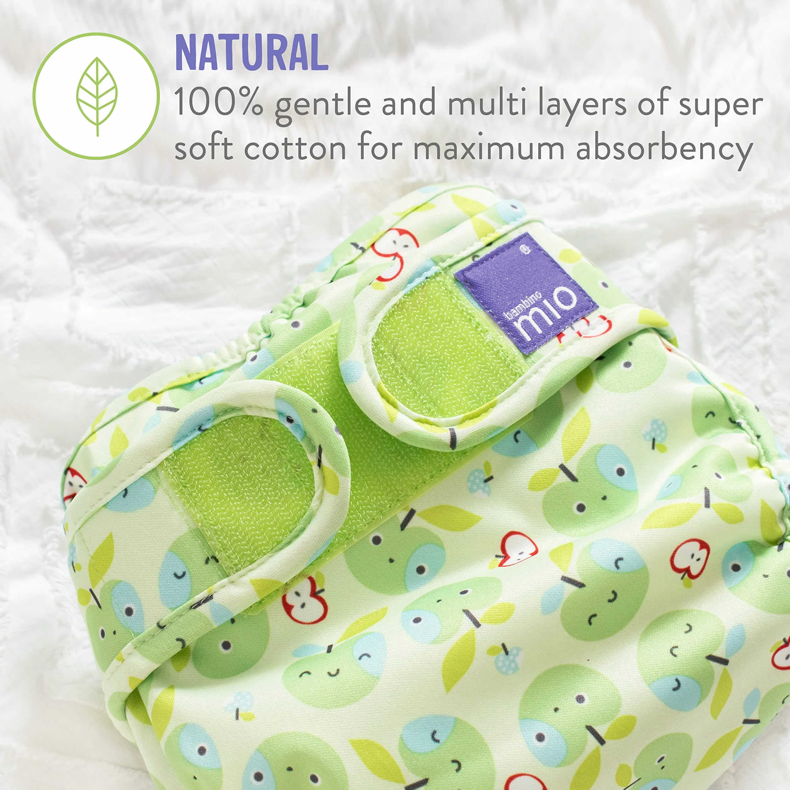 Bambino Mio Mioduo Pannolino Lavabile in Due Pezzi Ecologico Bianco Taglia 2 (9 Kg+)