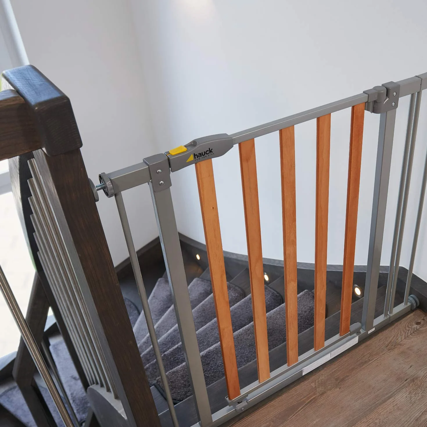 Hauck Estensione Cancelletto per Bambini 21 cm Woodlock Safegate Compatibile Stop N Safe 2 Metallo Grigio
