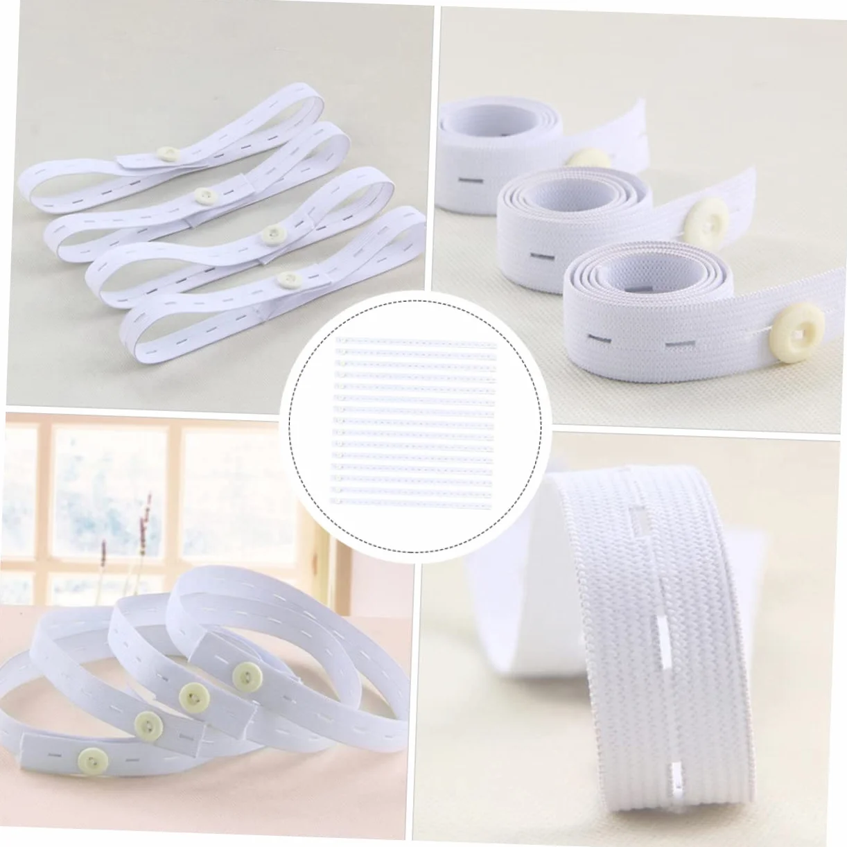 BESTonZON 15 pezzi Fibbia Per Pannolini Regolabili Cintura Fissaggio Elastica