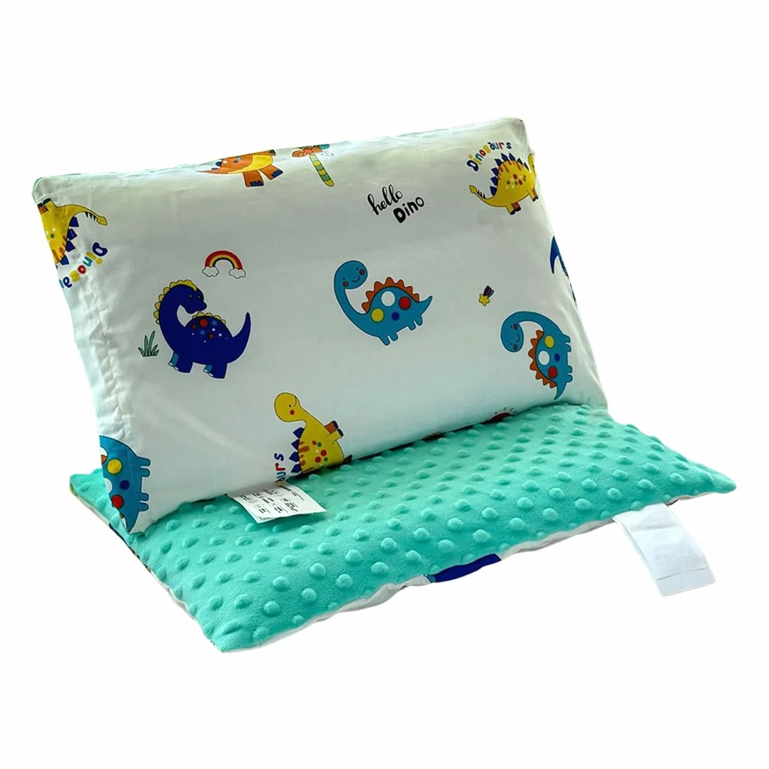 Federa per Cuscino Modello Dinosauro 30x50 cm Morbido Traspirante per Bambini Neonati